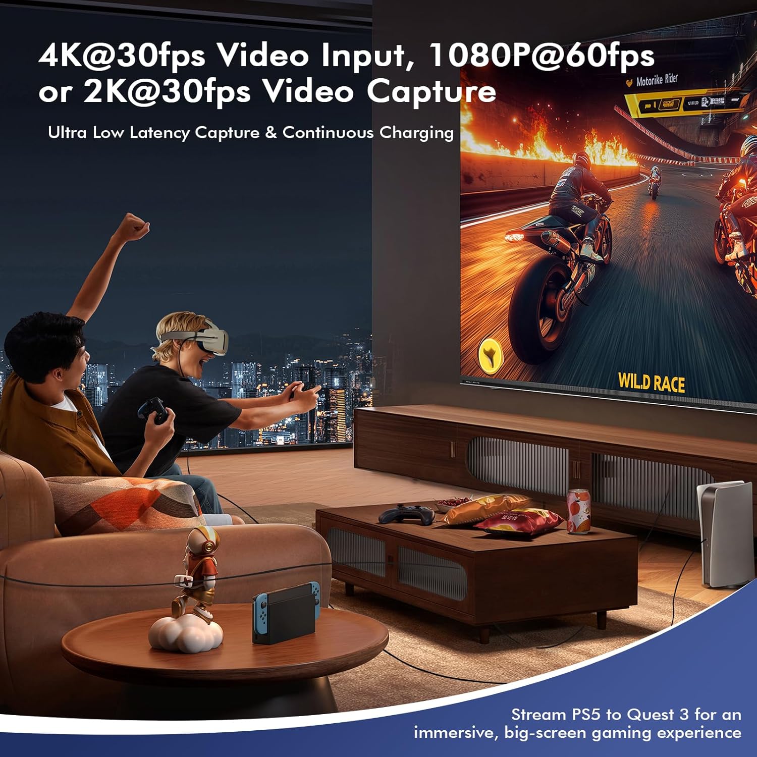 Thumbnail 5 de Guermok USB 3.0 Video Capture Card with PD 100W (HDMI to USB-A/C) for 1080p 60fps streaming