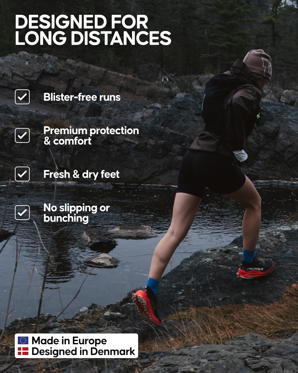 Thumbnail 2 de DANISH ENDURANCE Ultra-Comfort Running Socks 3-pack