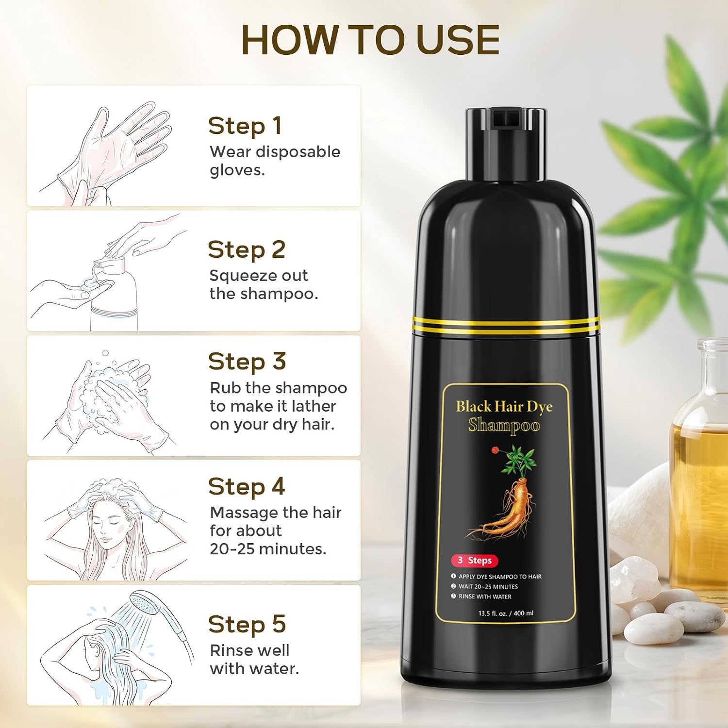 Thumbnail 5 de YUANNA Hair Dye Shampoo, Ammonia-Free
