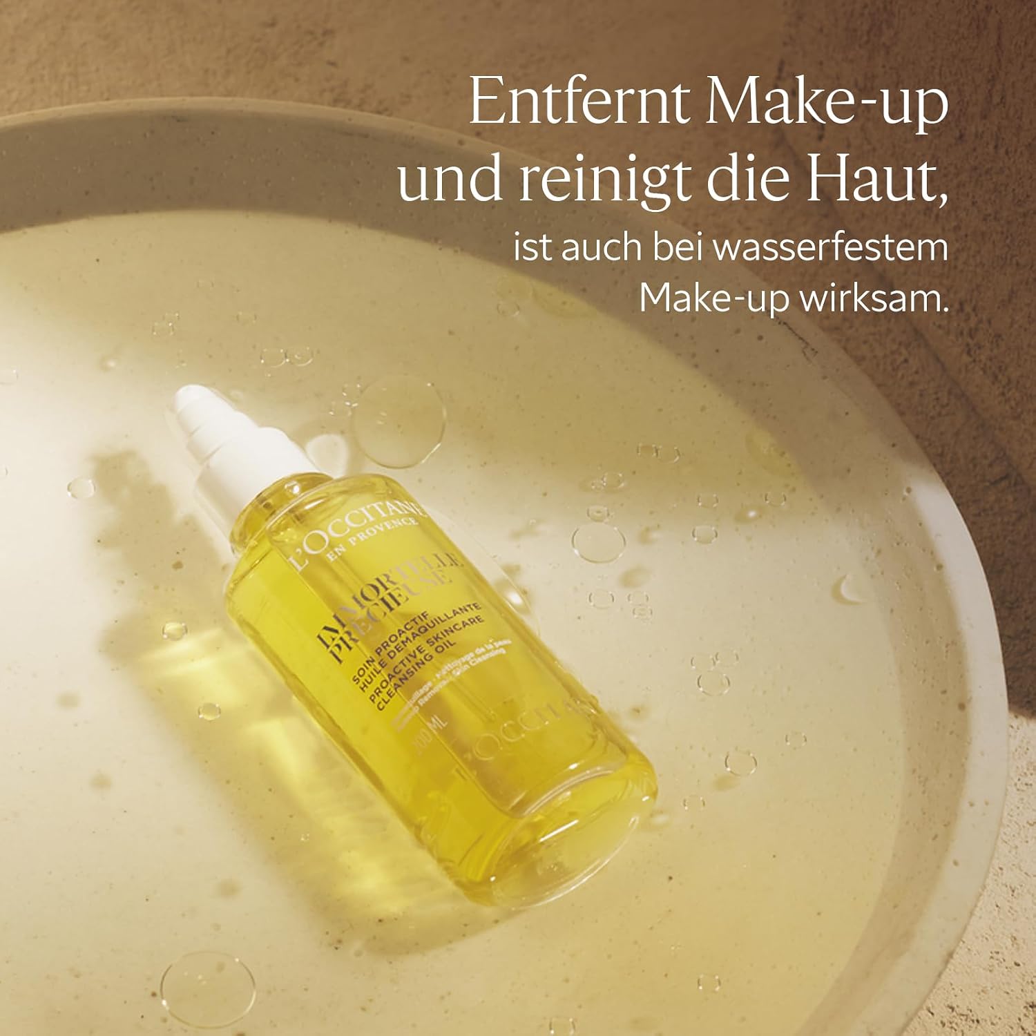 Detalle de L’Occitane Reinigungsöl Immortelle Précieuse (200 ml) – für erste Altersanzeichen
