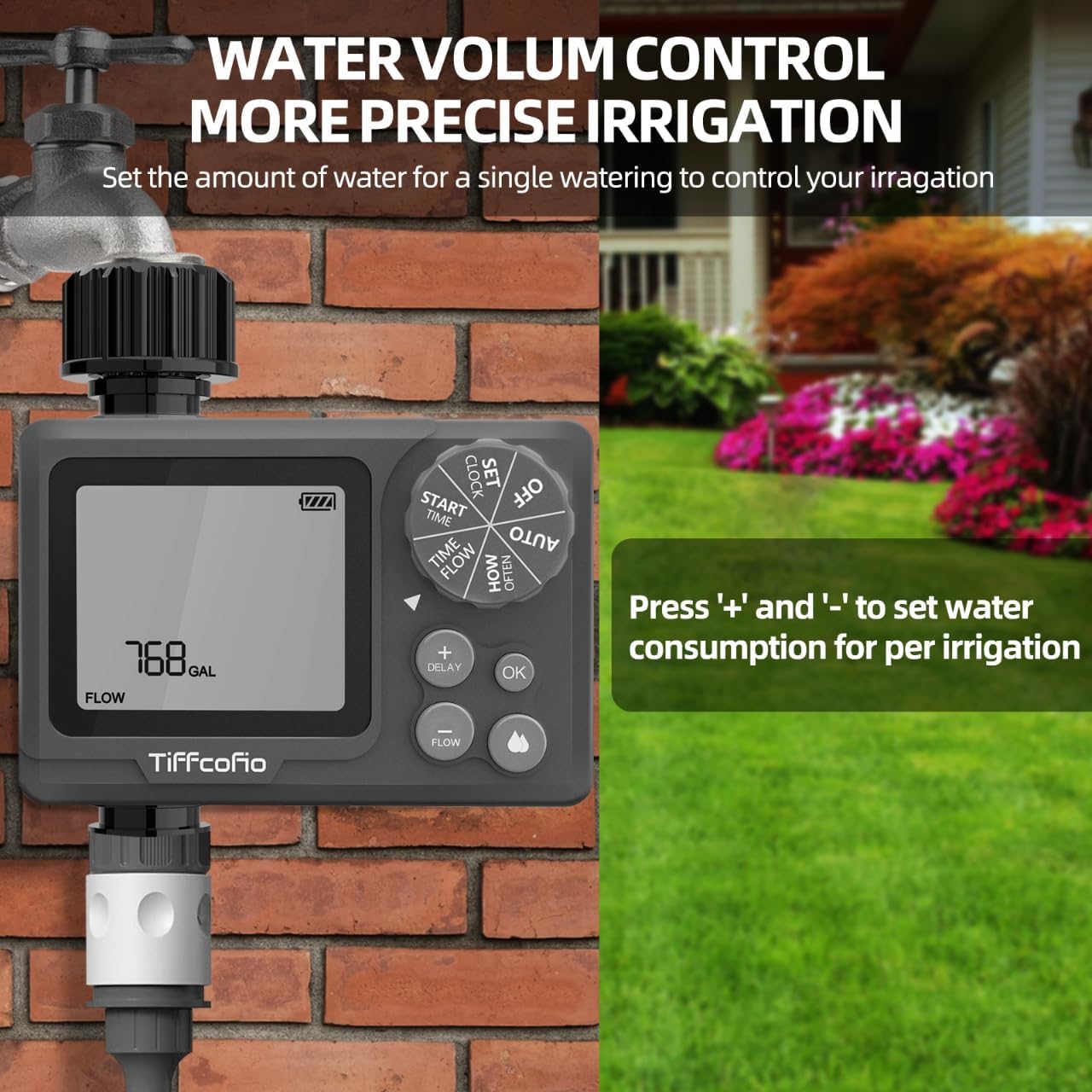 Detalle de New Programmable Water Volume Control Sprinkler Timer by Tiffcofio