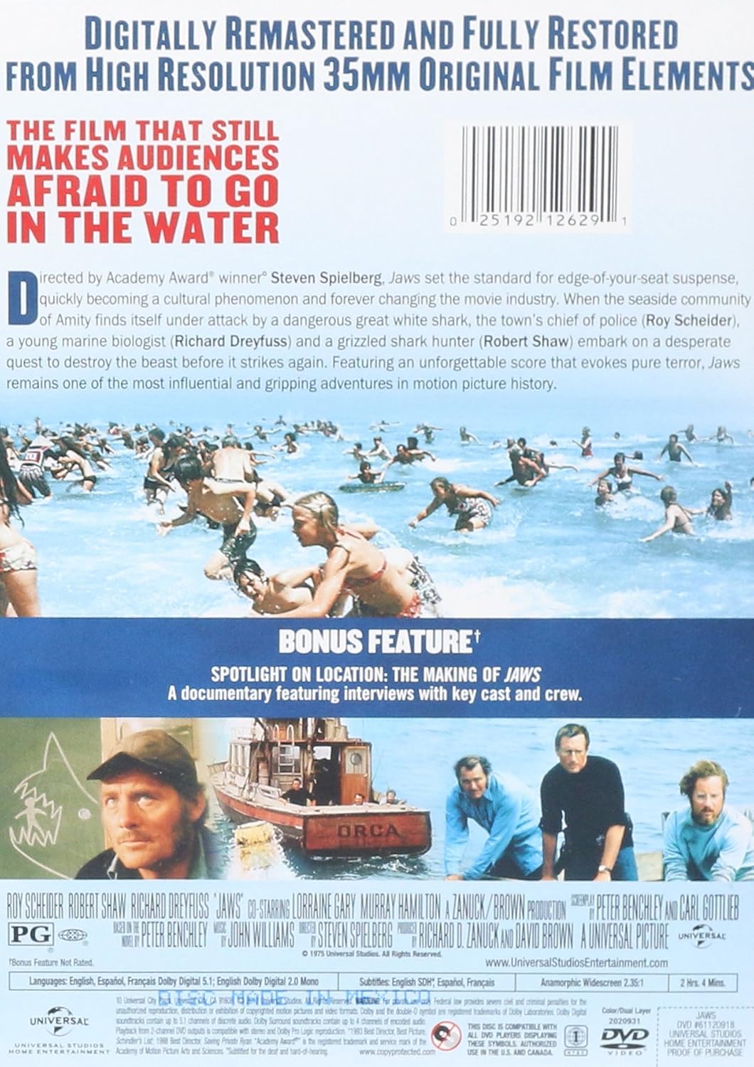 Detalle de Jaws 1120918 DVD, Widescreen Color, Dolby Digital Audio