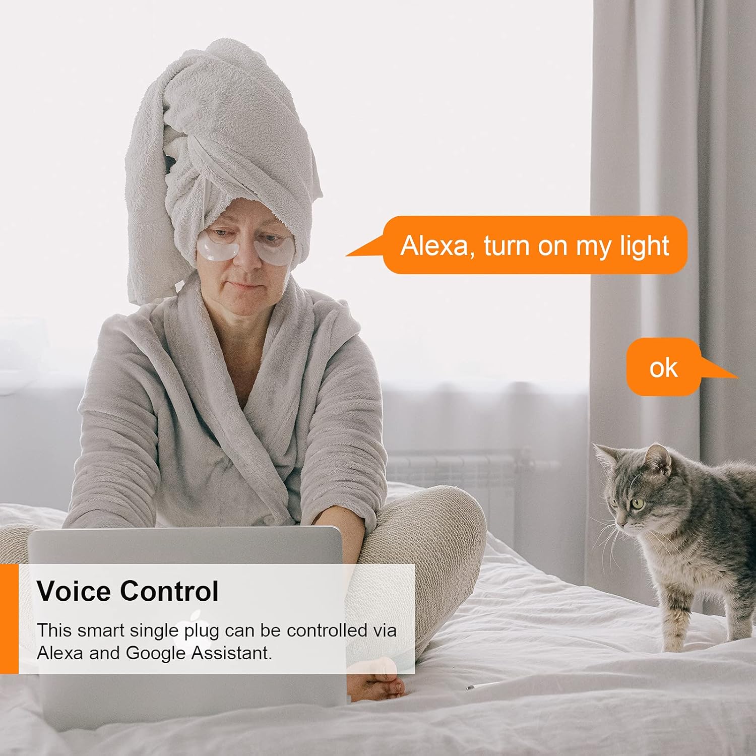 Thumbnail 4 de ANTELA Prise Connectée WiFi — Prise Intelligente 16A, 4 unités, contrôle vocal et mesure d’énergie