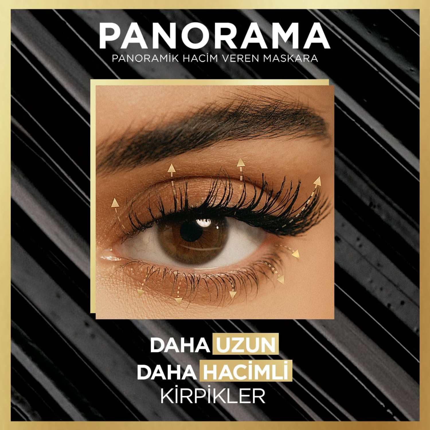 Detalle de L’Oréal Paris Panorama Mascara – Volume Million Lashes Panorama, Schwarz, 9,9 ml