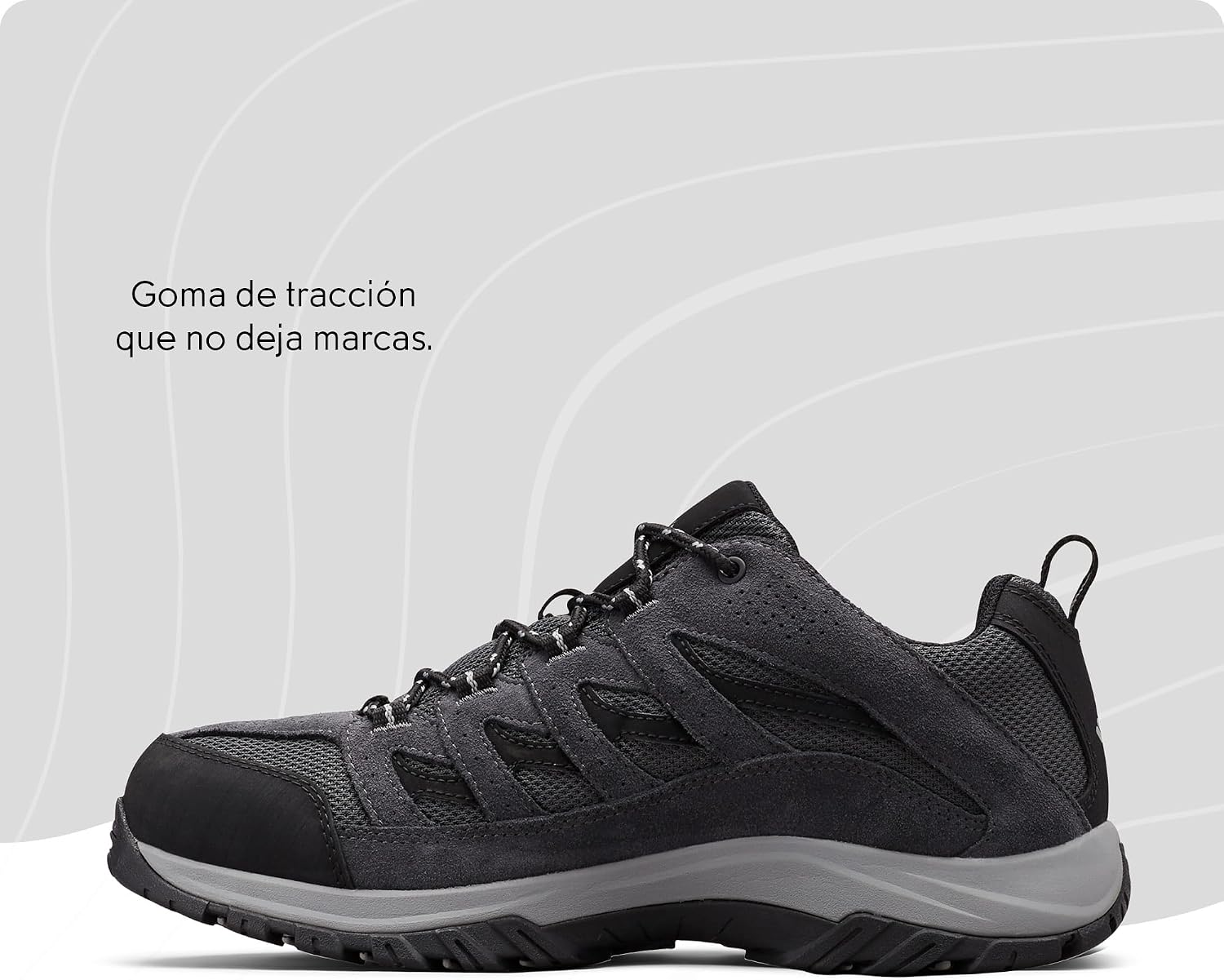 Detalle de Columbia Crestwood para senderismo (hombre) Shark Columbia Grey, talla 43 EU