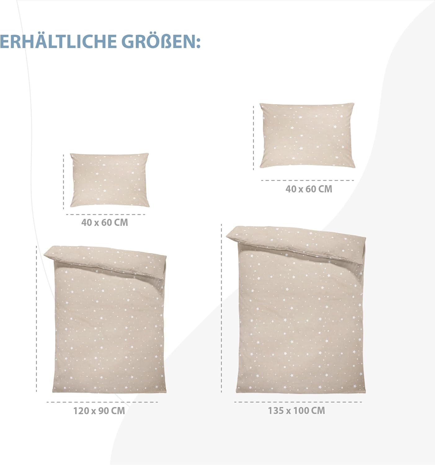 Thumbnail 2 de Kinderbettwäsche Baby 90x120 cm aus Baumwolle von Totsy Baby – Set bestehend aus Duvet Cover 90x120 und Kissenbezug 40x60