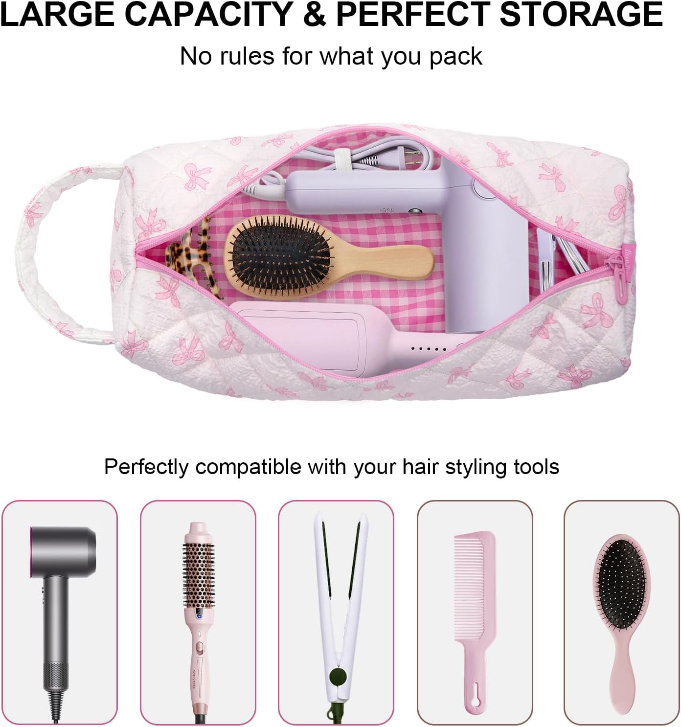 Detalle de LJCZKA Portable Small Hair Tools Carry Bag review