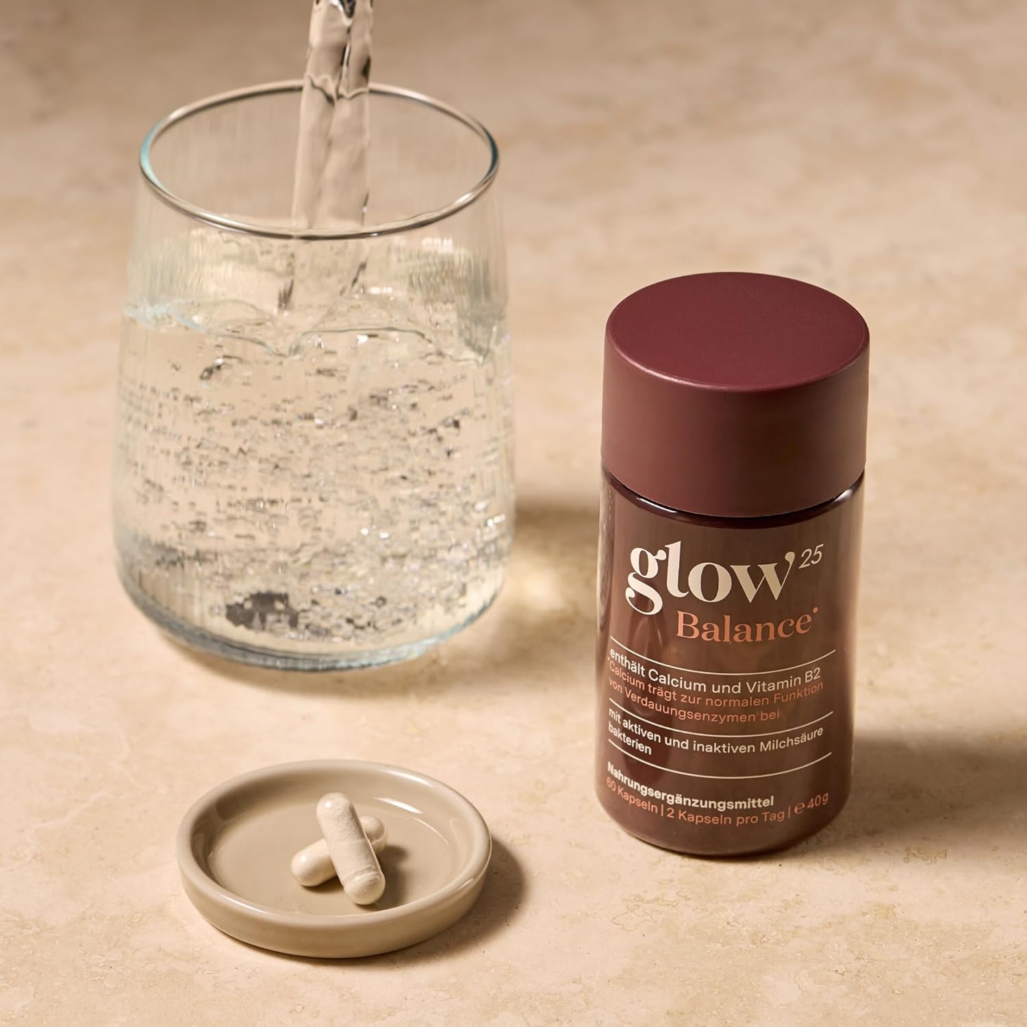 Thumbnail 6 de Glow25® Balance – 30 Portionen pflanzliche Tribiotika-Formel mit Milchsäurebakterien, Kiwifruchtpulver, Inulin, Calcium & Vitamin B2