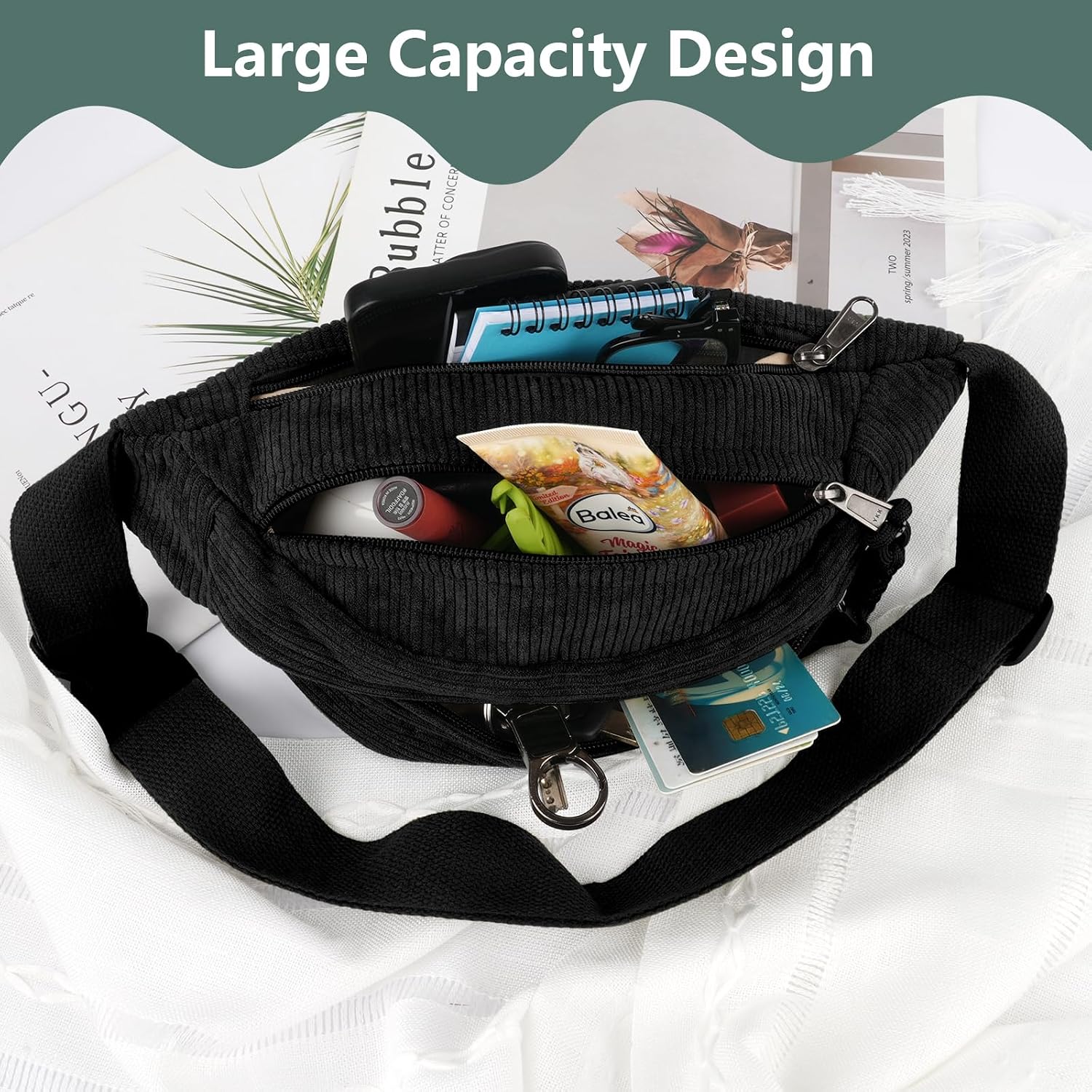Thumbnail 4 de Bauchtasche Cord 34×15×11 cm