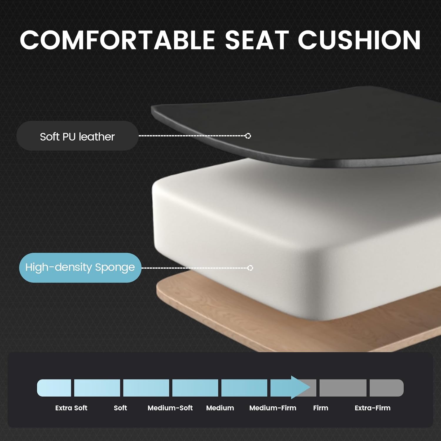 Thumbnail 4 de Gaming Chair with Footrest Ergonomic Comfort