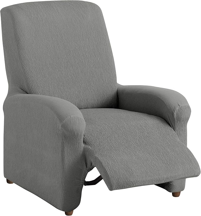 Detalle de Textil-home Funda de Sillón Relax Completo TEIDE, Gris, Tamaño 1 Plaza 🛋
