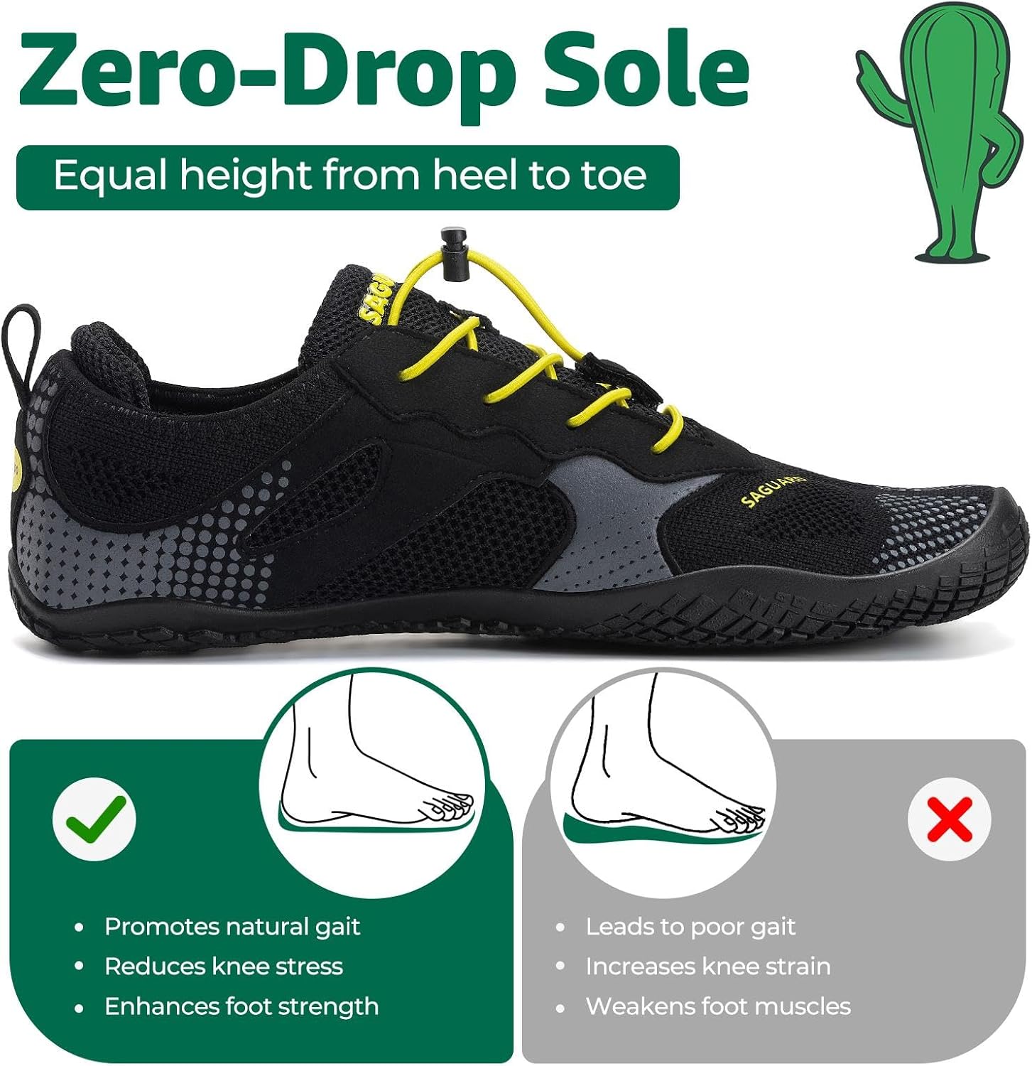 Thumbnail 2 de SAGUARO Barfußschuhe Herren Damen Zehenschuhe Unisex Traillaufschuhe