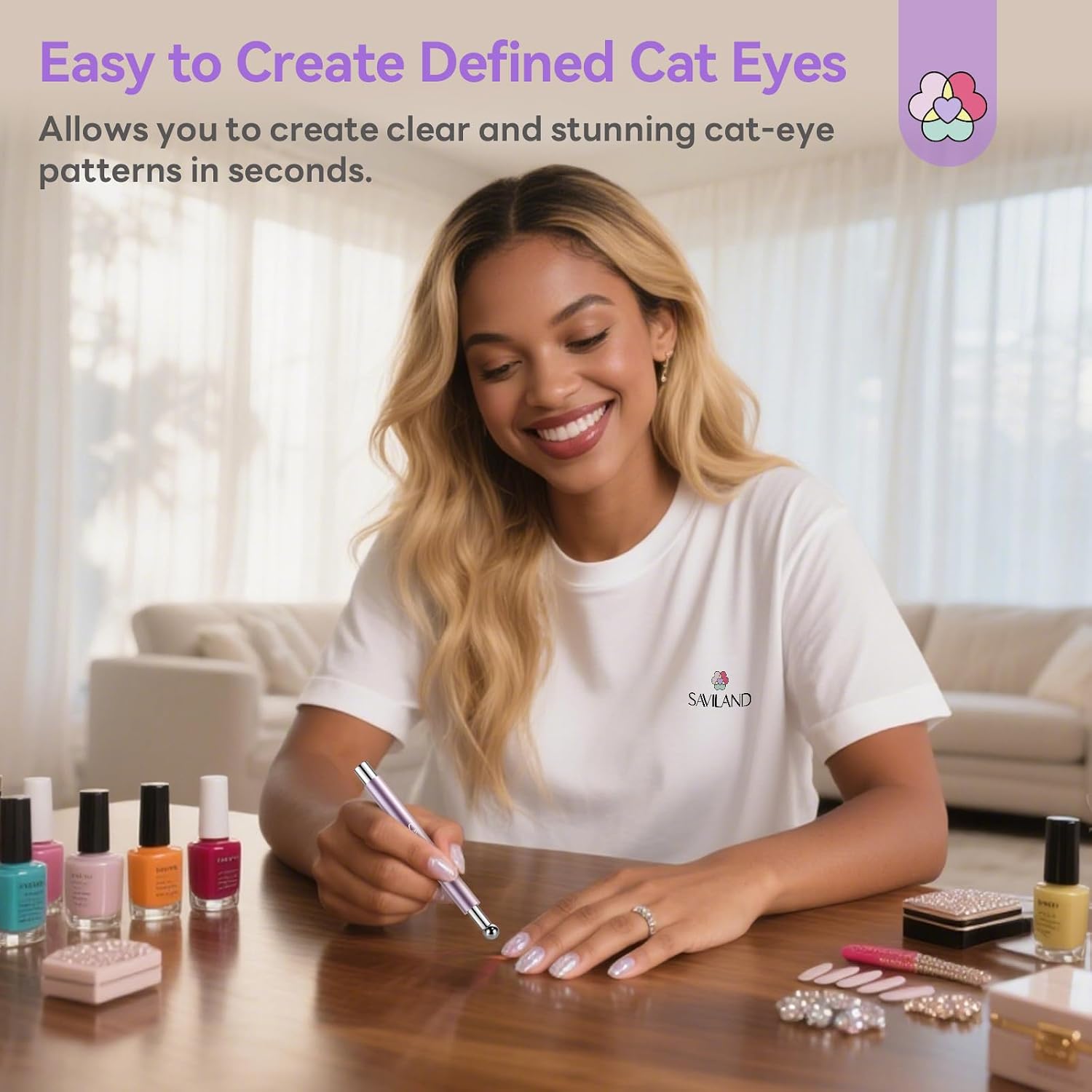 Detalle de SAVILAND Cat Eye Magnetstift mit 5x Magnet