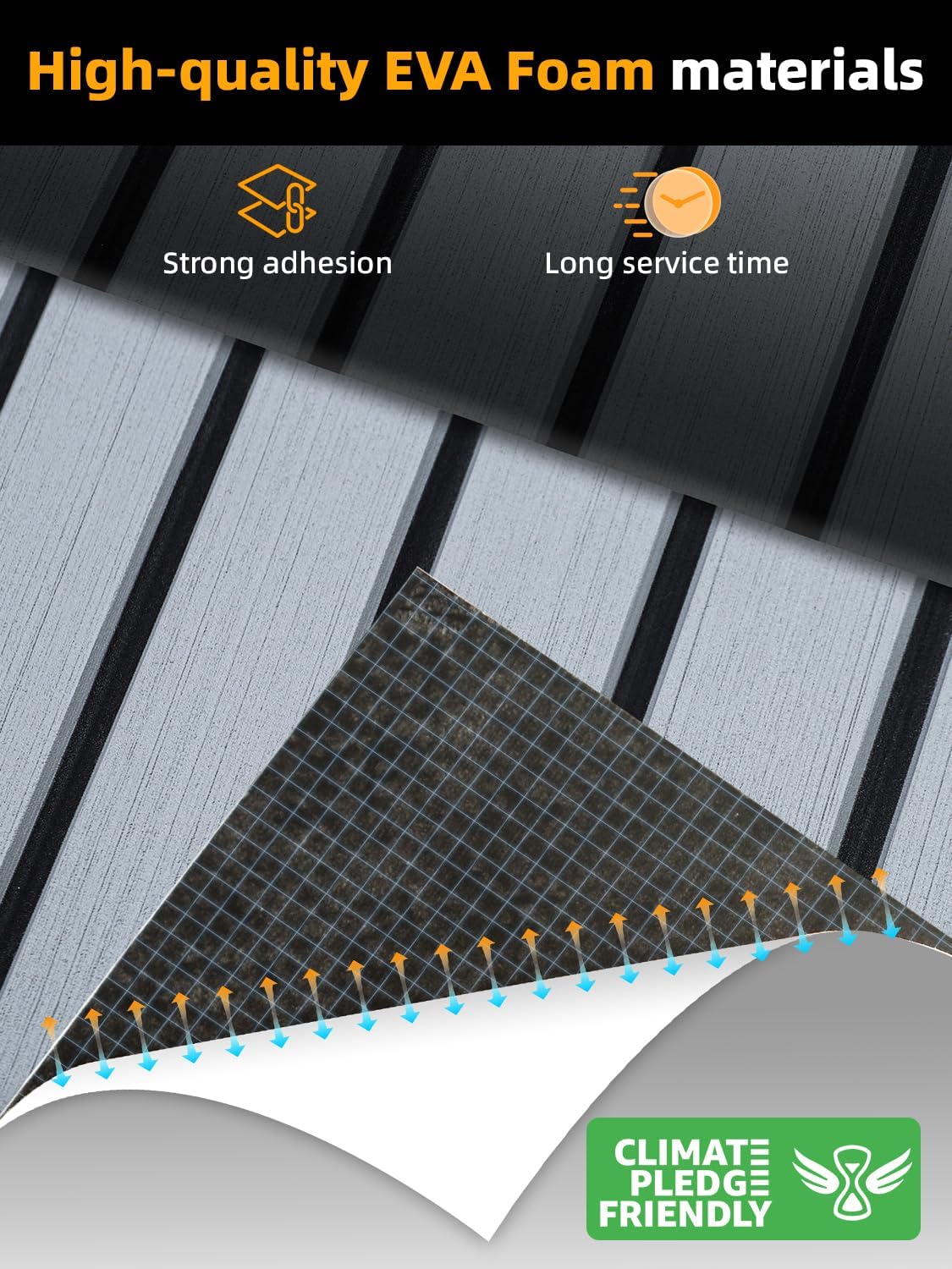 Detalle 2 de FOCEAN EVA Foam Boat Flooring Faux Teak Decking Mat Sheet (94.5 x 47.2 in)