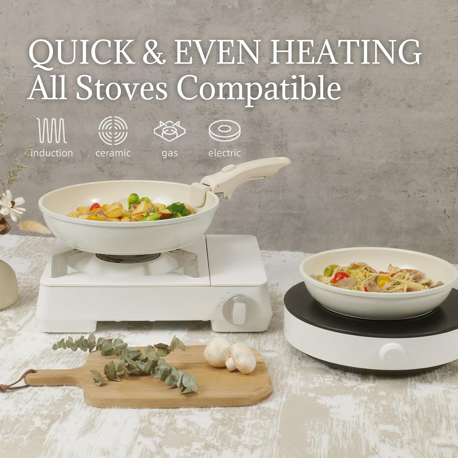Thumbnail 4 de Coicur Ceramic 8Pc Cookware Set 70% Space Saver