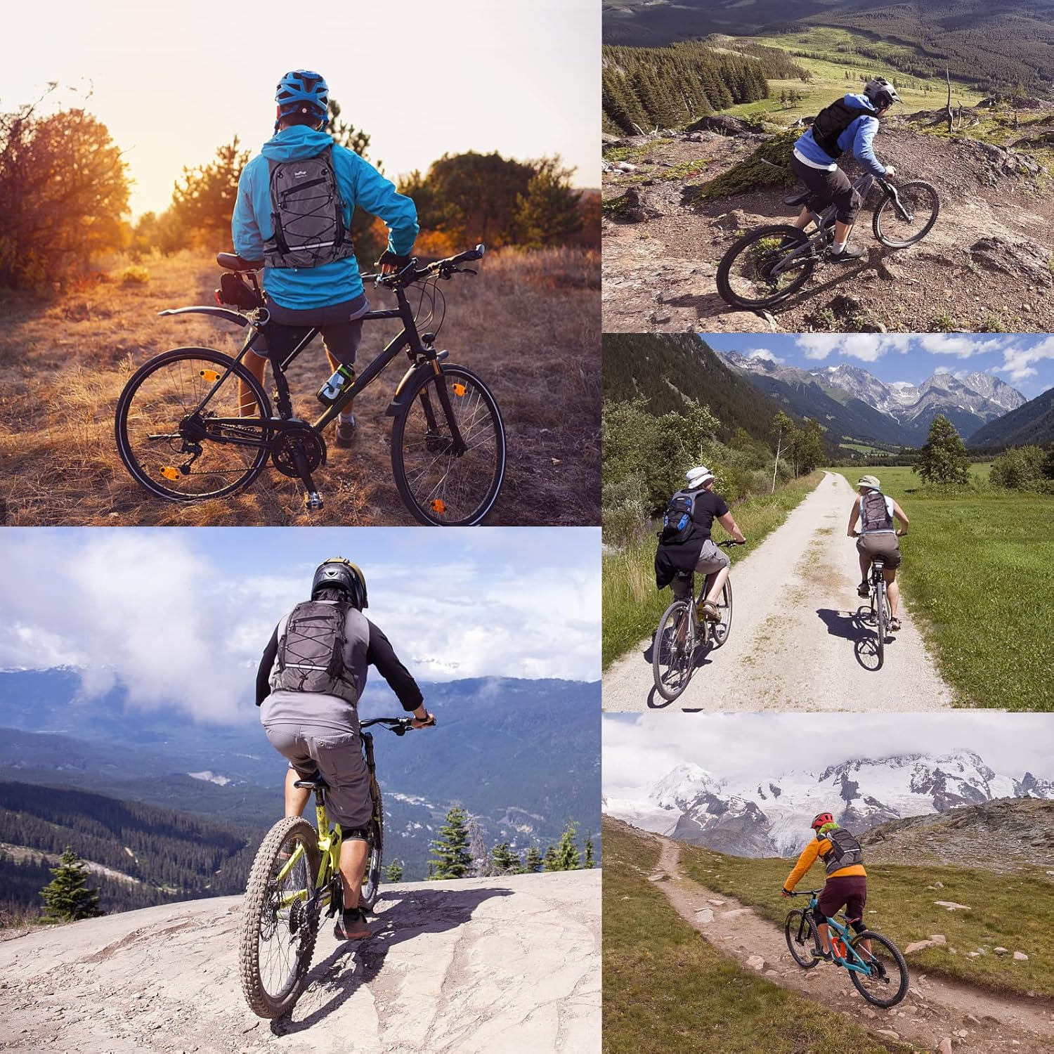 Detalle 2 de buffup® Sac de vélo VTT et randonnée Ultra-léger 15L (0,46 kg) avec système d’hydratation