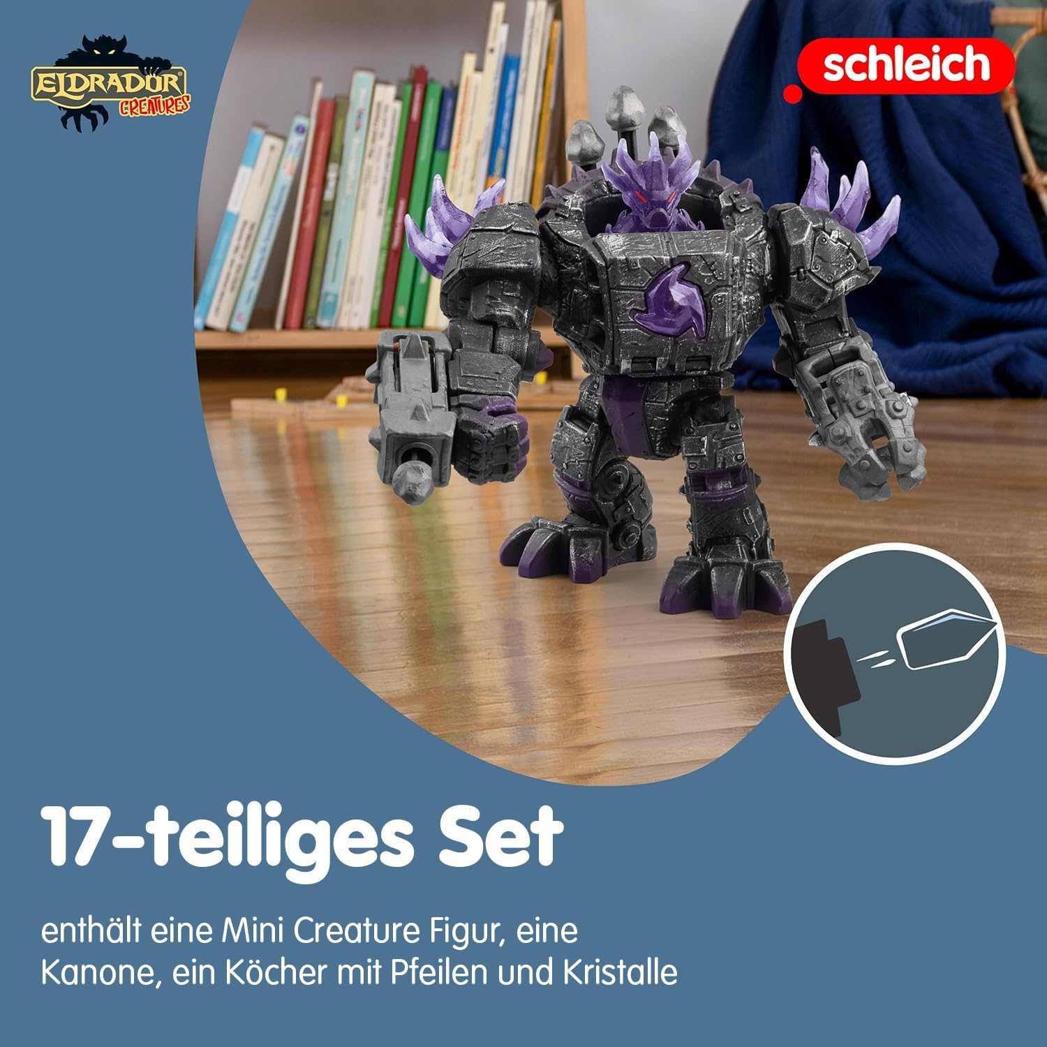 Thumbnail 1 de SCHLEICH Eldrador Schatten Master-Roboter 42557 mit Mini Creature 17 Teile