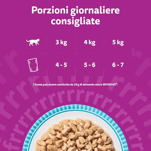 Thumbnail 5 de Whiskas Pranzetti Selezione di Pesce 1+ Adulto: cibo umido per gatti, 72 bustine in 12 confezioni da 6 x 50 g