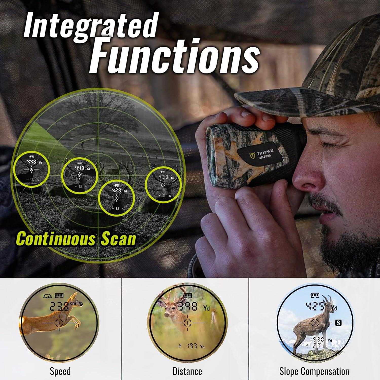 Detalle de TideWe Hunting Rangefinder 6X Magnification