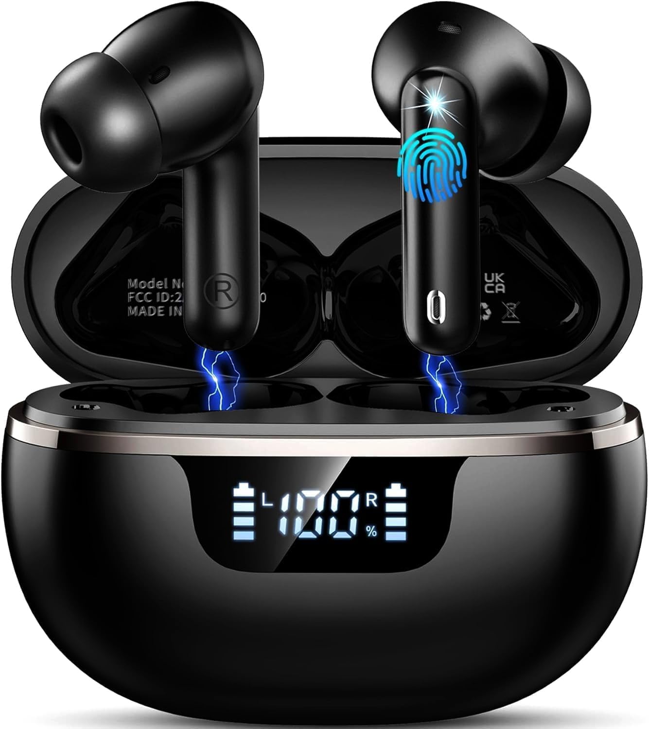 Detalle de Donerton Auriculares Inalámbricos Bluetooth 5.4 HiFi Estéreo — 48 h de autonomía