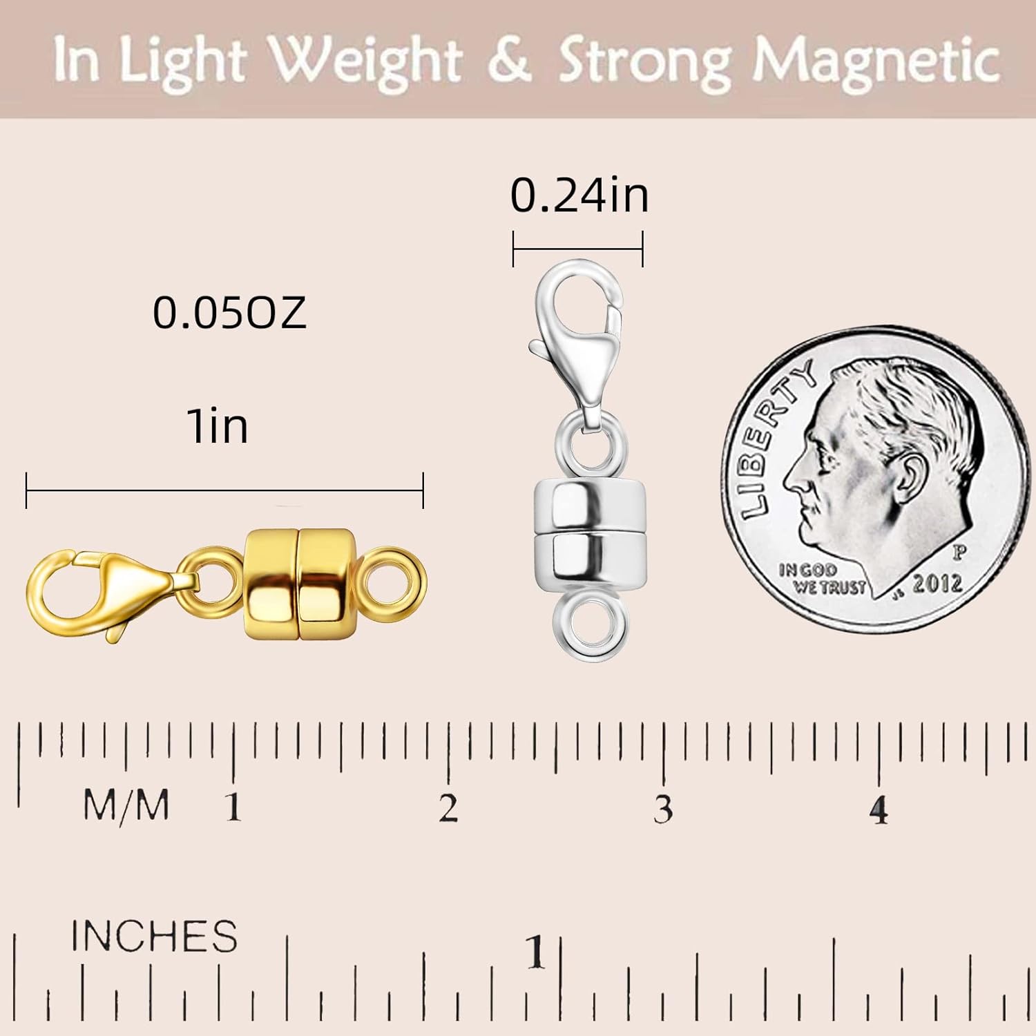 Thumbnail 1 de OHINGLT Magnetic Necklace Clasps with Lobster Claw Closures, 8-Piece Set