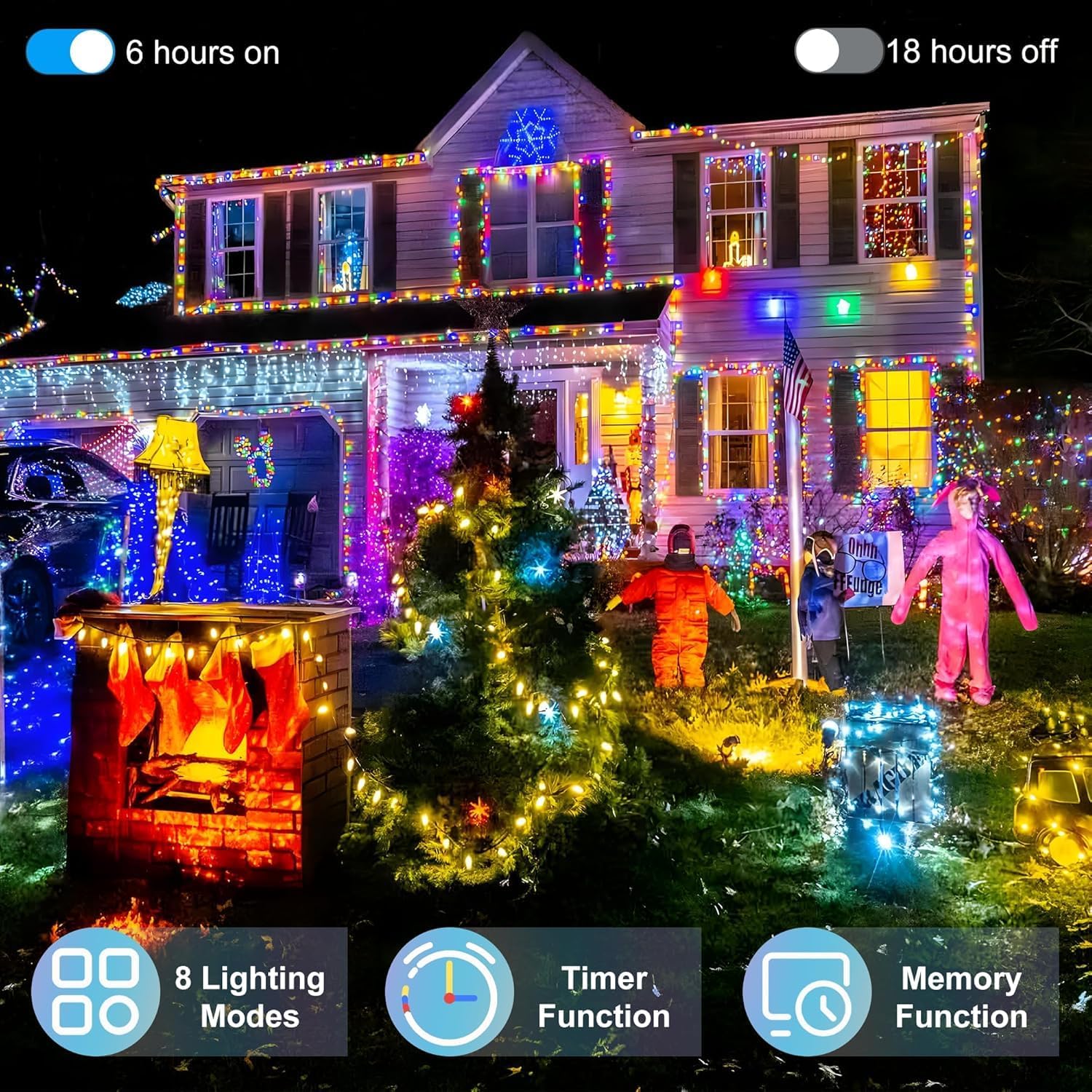 Detalle de Mresove Christmas string lights, 336 ft