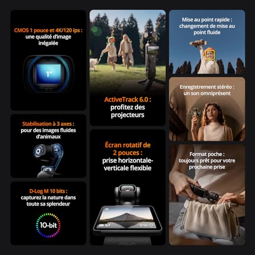 Thumbnail 4 de DJI Osmo Pocket 3 — Caméra Vlogging 1'' CMOS, 4K/120 ips et stabilisation 3 axes
