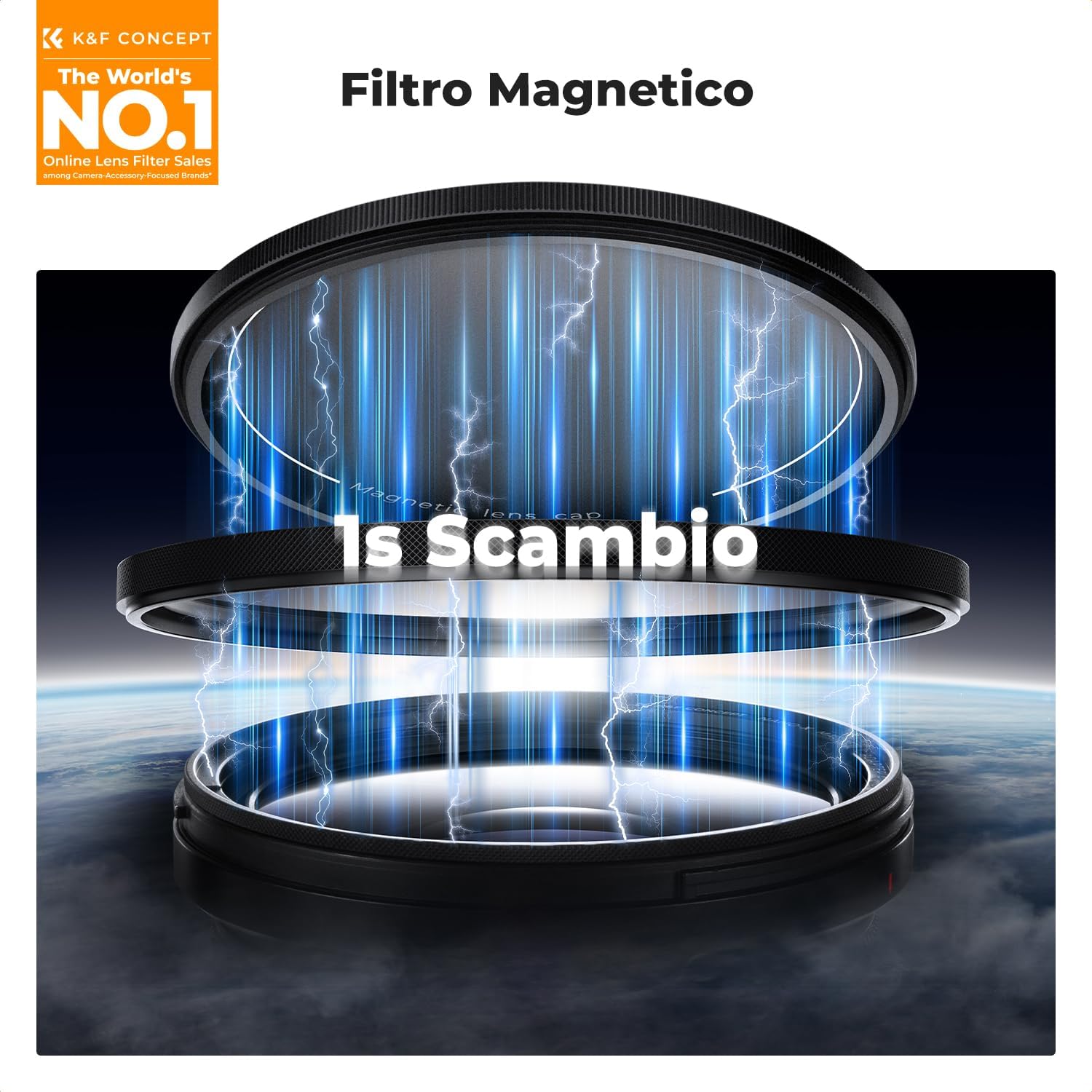 Detalle 2 de K&F CONCEPT Nano-Xcel 62mm Filtro CPL magnetico
