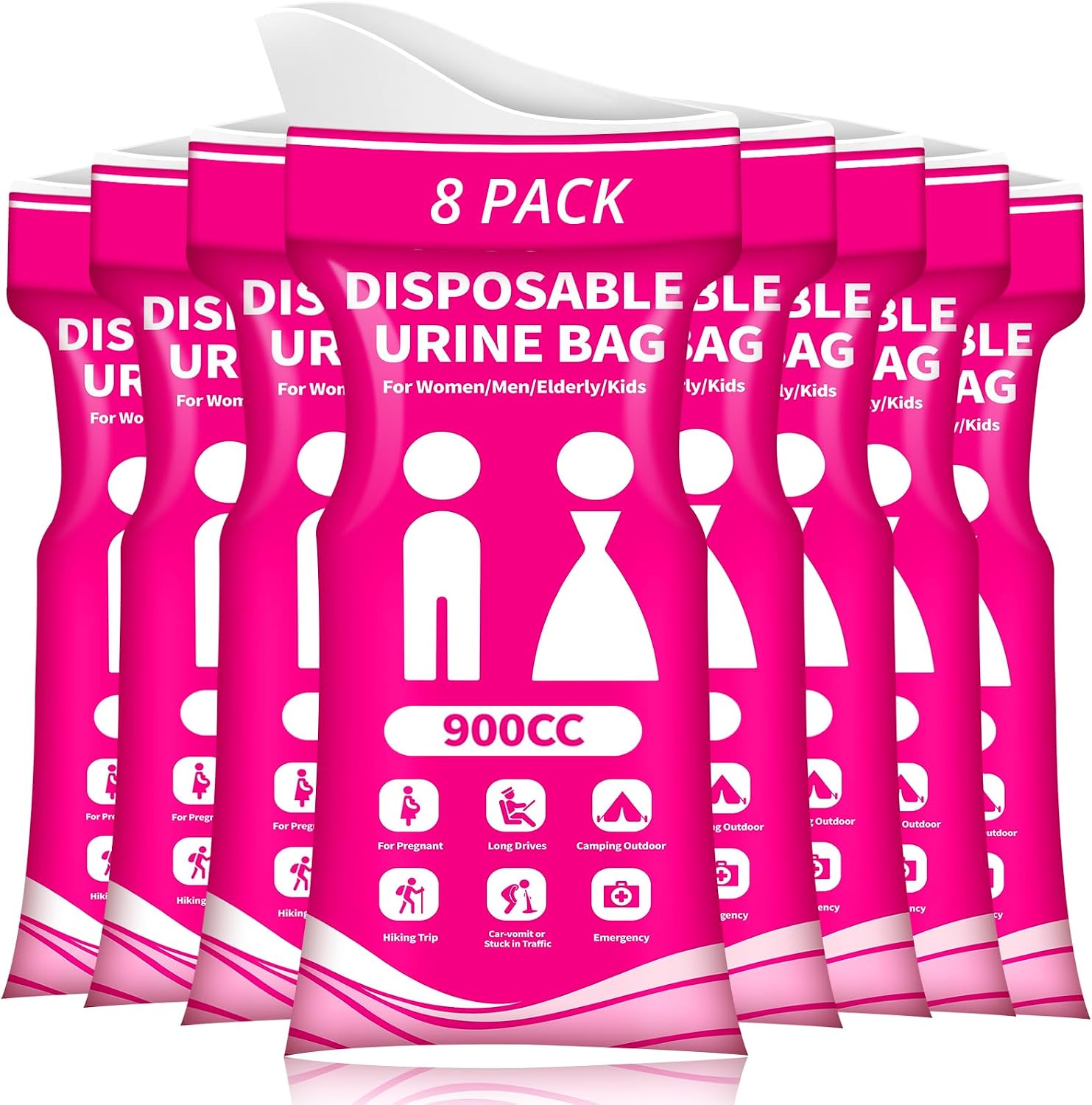 Detalle de HOKINETY Urinebag Disposable Urine Bags, 900 mL Absorbent 8-Pack