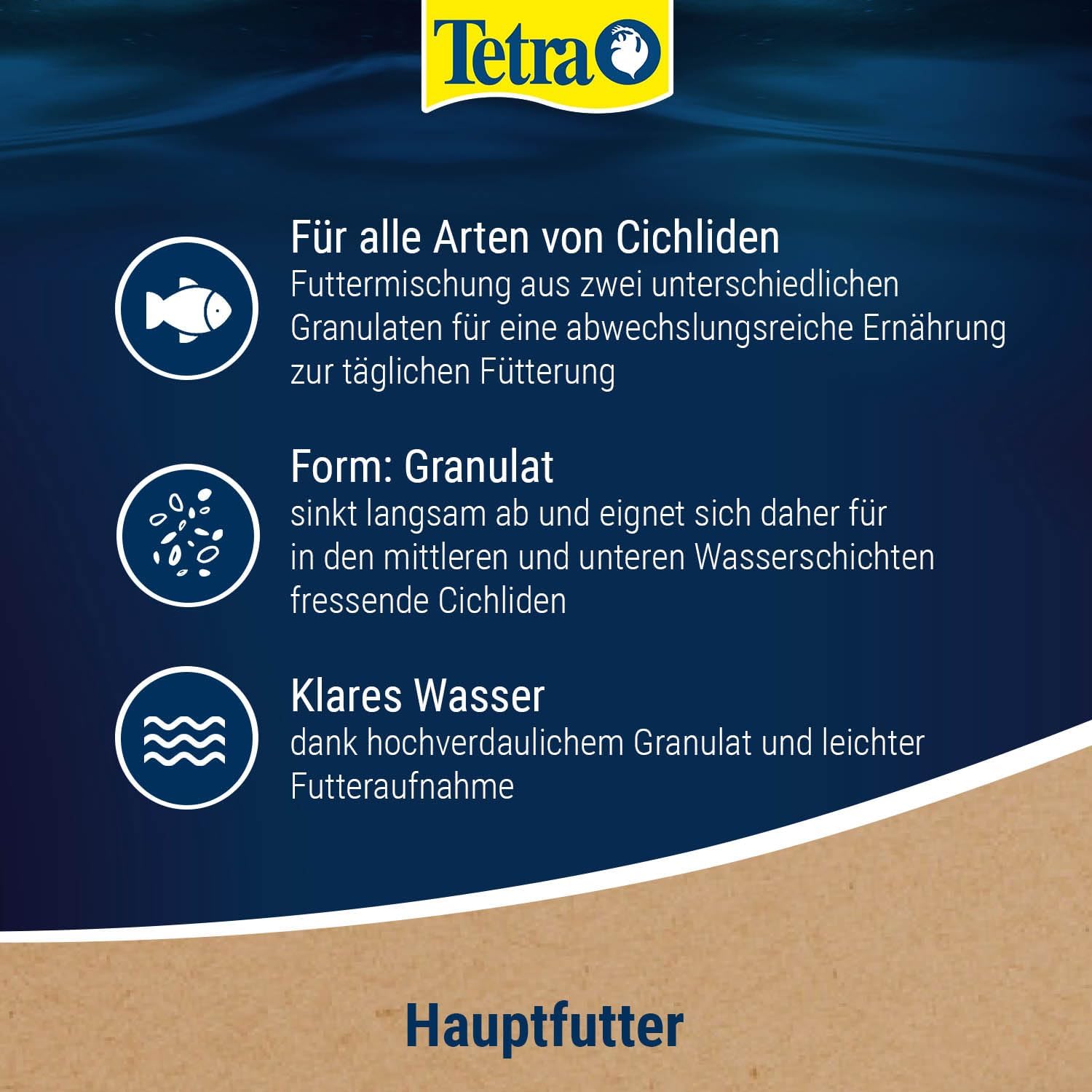 Detalle de Tetra Cichlid Granules – Hauptfutter Mix, 500 ml Dose