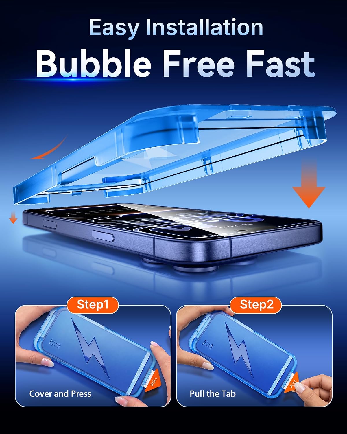Detalle de Mkeke KG8-6.9P-Clear Screen Protector for iPhone 18 Pro Max, 3-Pack