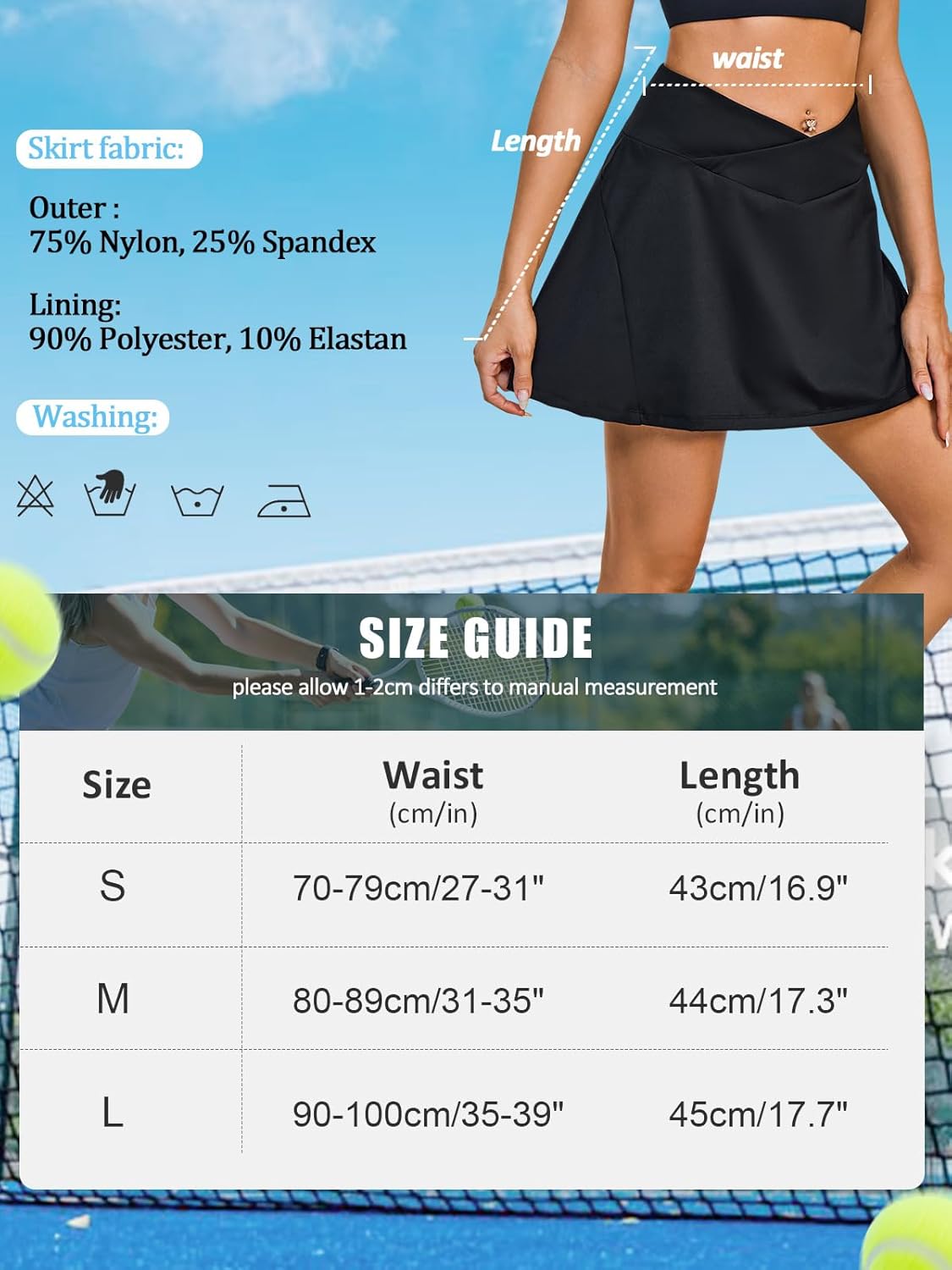 Thumbnail 5 de Jupe de tennis plissée avec short intégré Kefiyis pour femme, taille haute