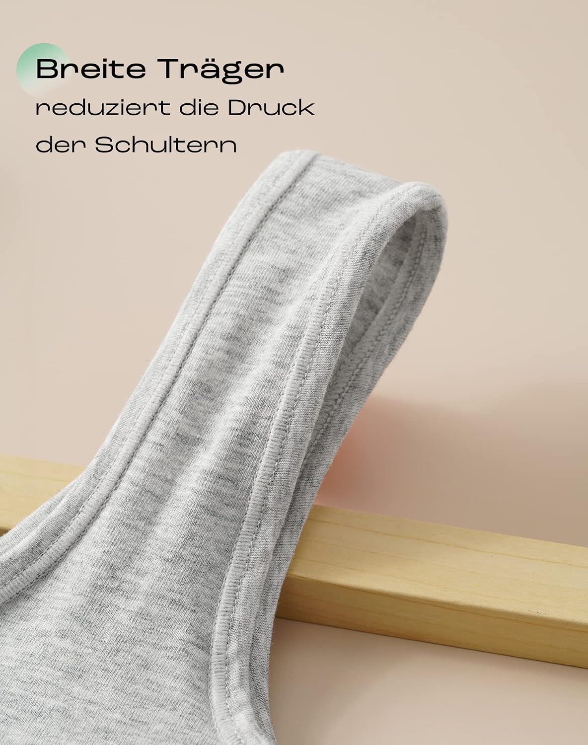Thumbnail 2 de INNERSY Bustier Mädchen Baumwolle Sport BH ohne Bügel Bralette 3er Pack