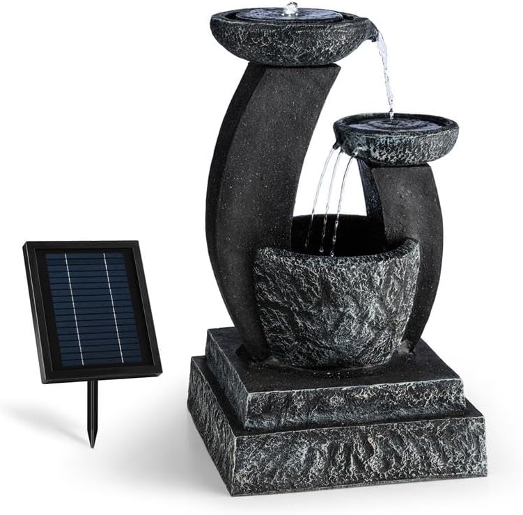Detalle de blumfeldt Fantaghiro SOL1-Fantaghiro solfontän med tre nivåer och LED-belysning