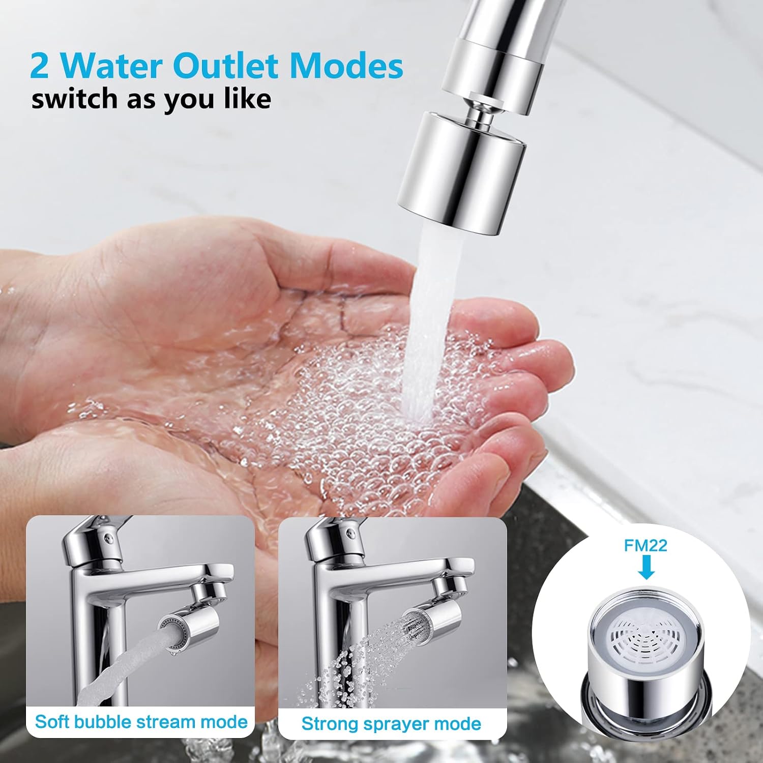 Thumbnail 1 de Hangrui FM22 Faucet Aerator 360° swivel tap 🚰