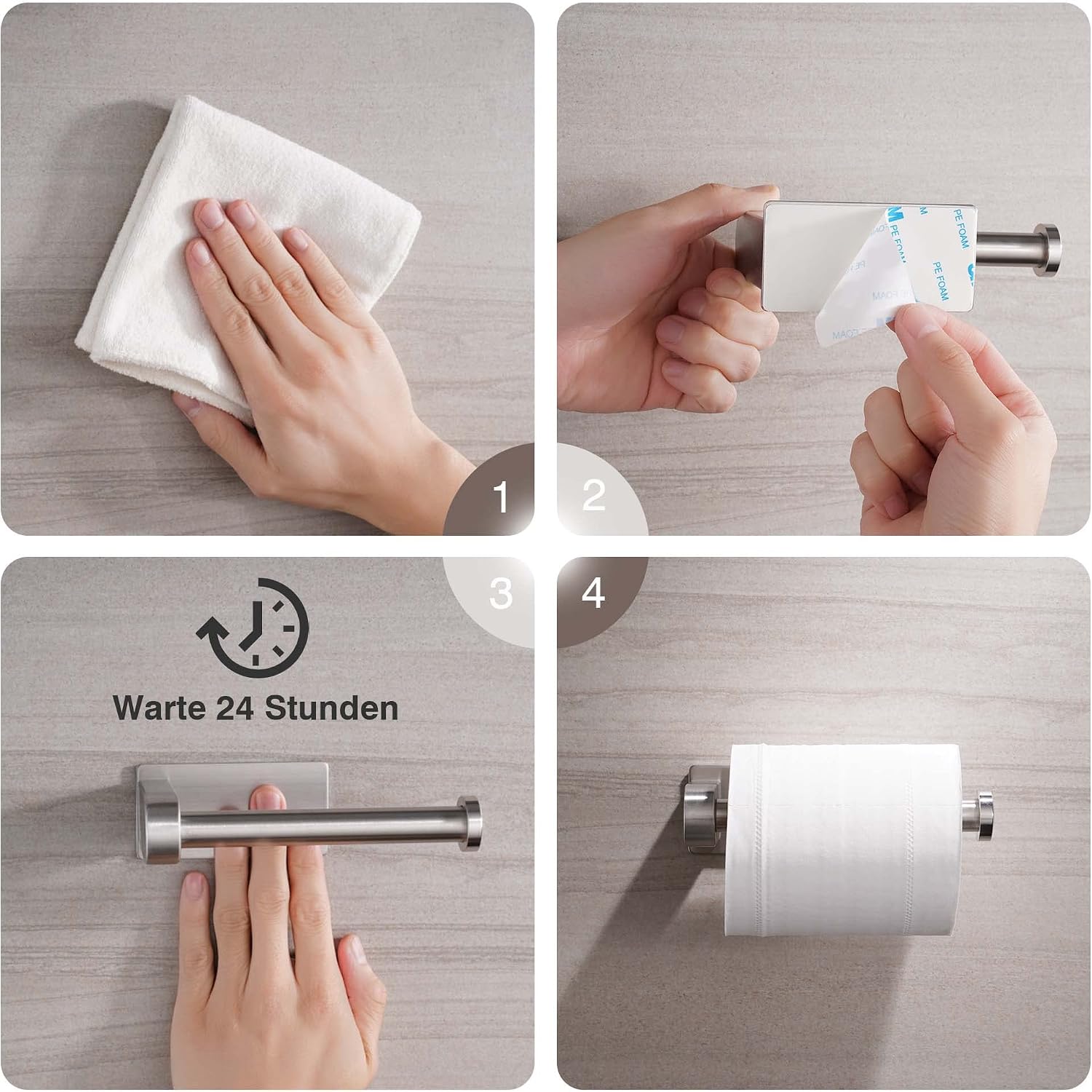 Thumbnail 6 de Aikzik Toilet Roll Holder Wall Mounted 304 Stainless Steel 📜??