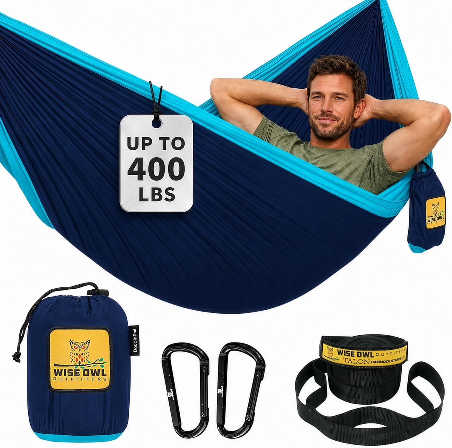 Thumbnail 6 de Wise Owl Outfitters Camping Hammock — 500lbs Portable Hammock with Tree Straps