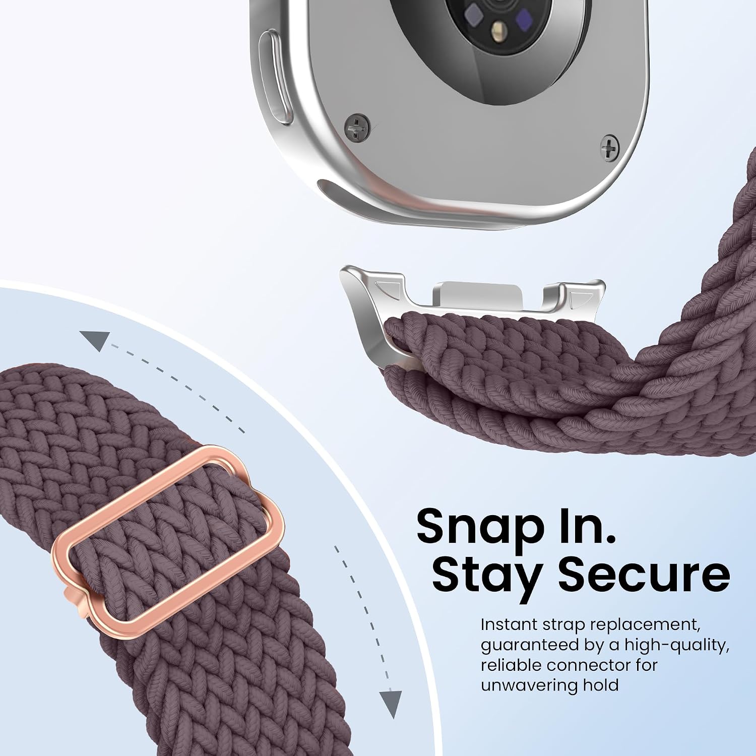 Detalle de Delidigi Braided Stretchy Strap for Galaxy Watch 8 series (40/44mm) and Classic 46mm