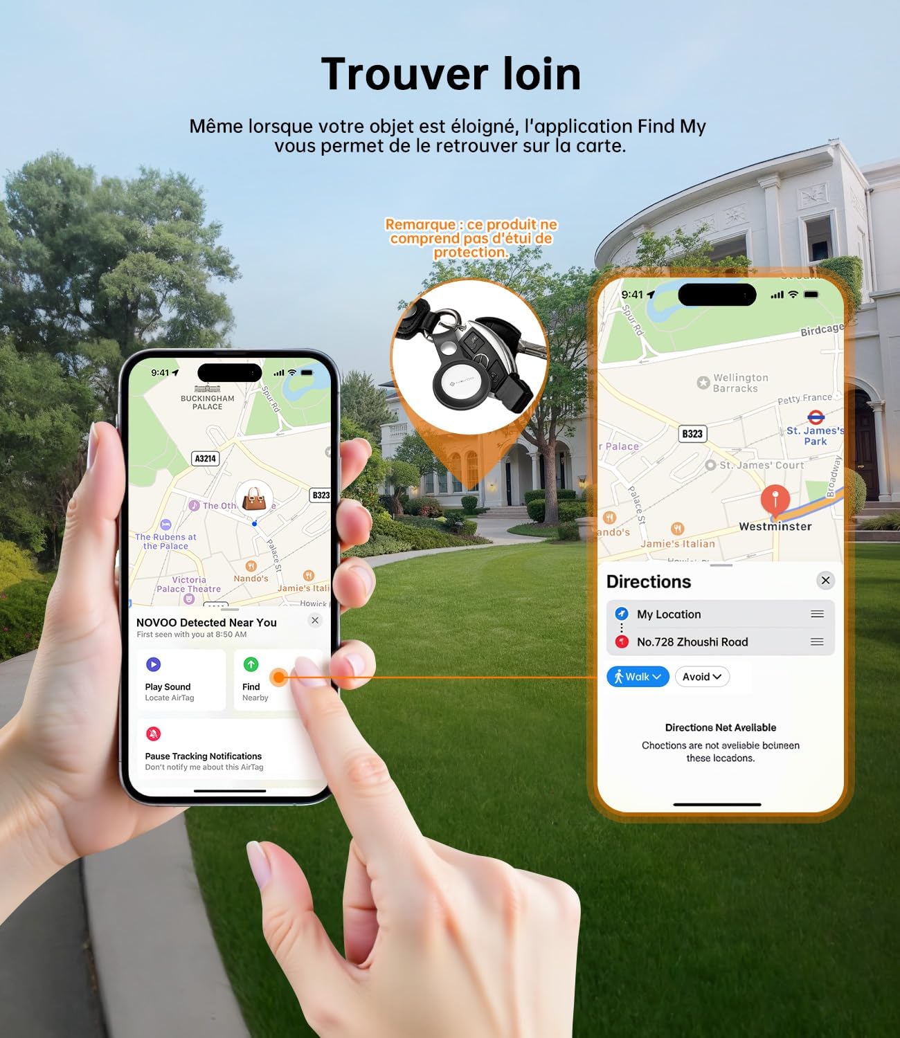 Thumbnail 4 de NOVOO Smart Tag 4 Pack Étiquette Bluetooth