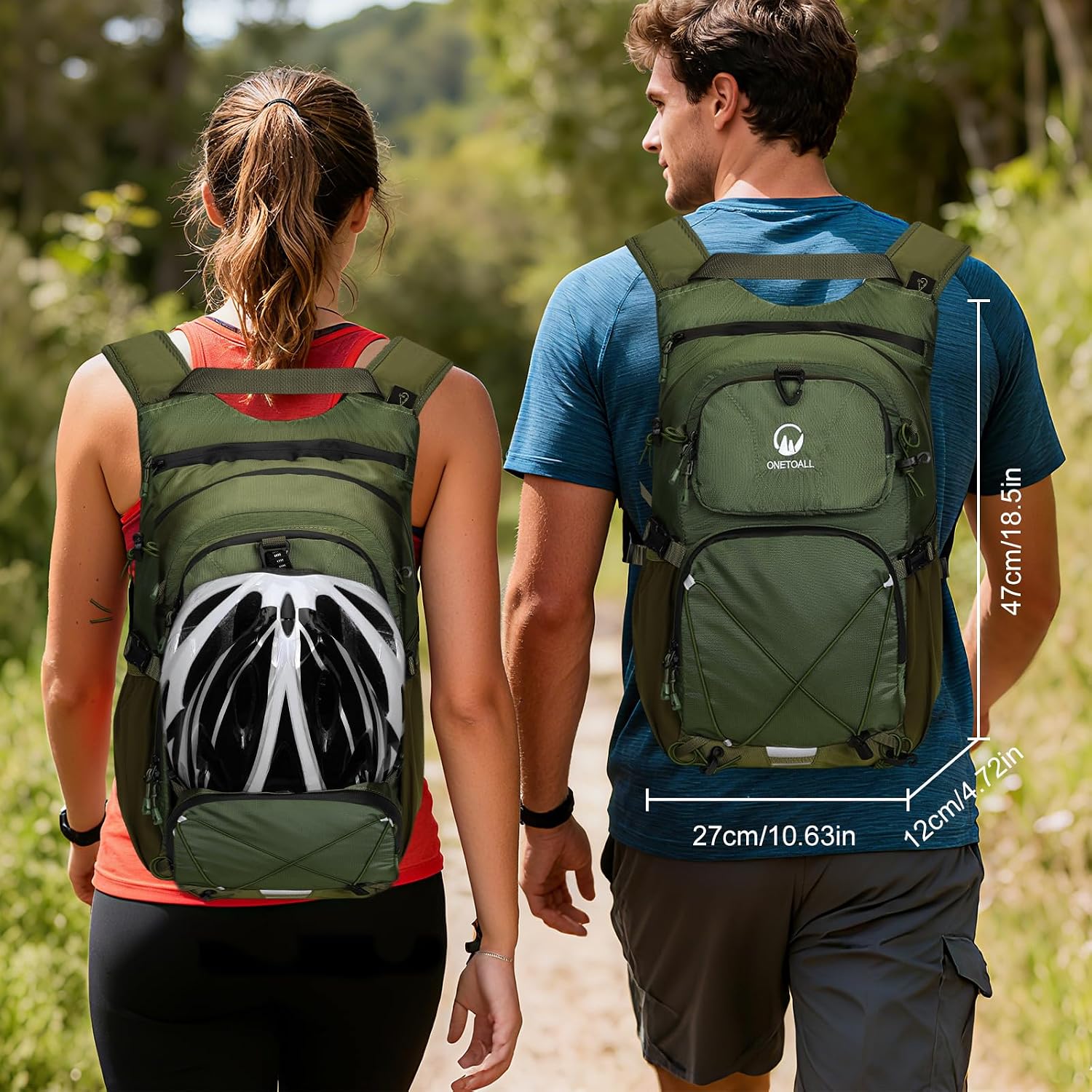Thumbnail 4 de ONETOALL Hydration Backpack with 2L Water Bladder and 22L Capacity