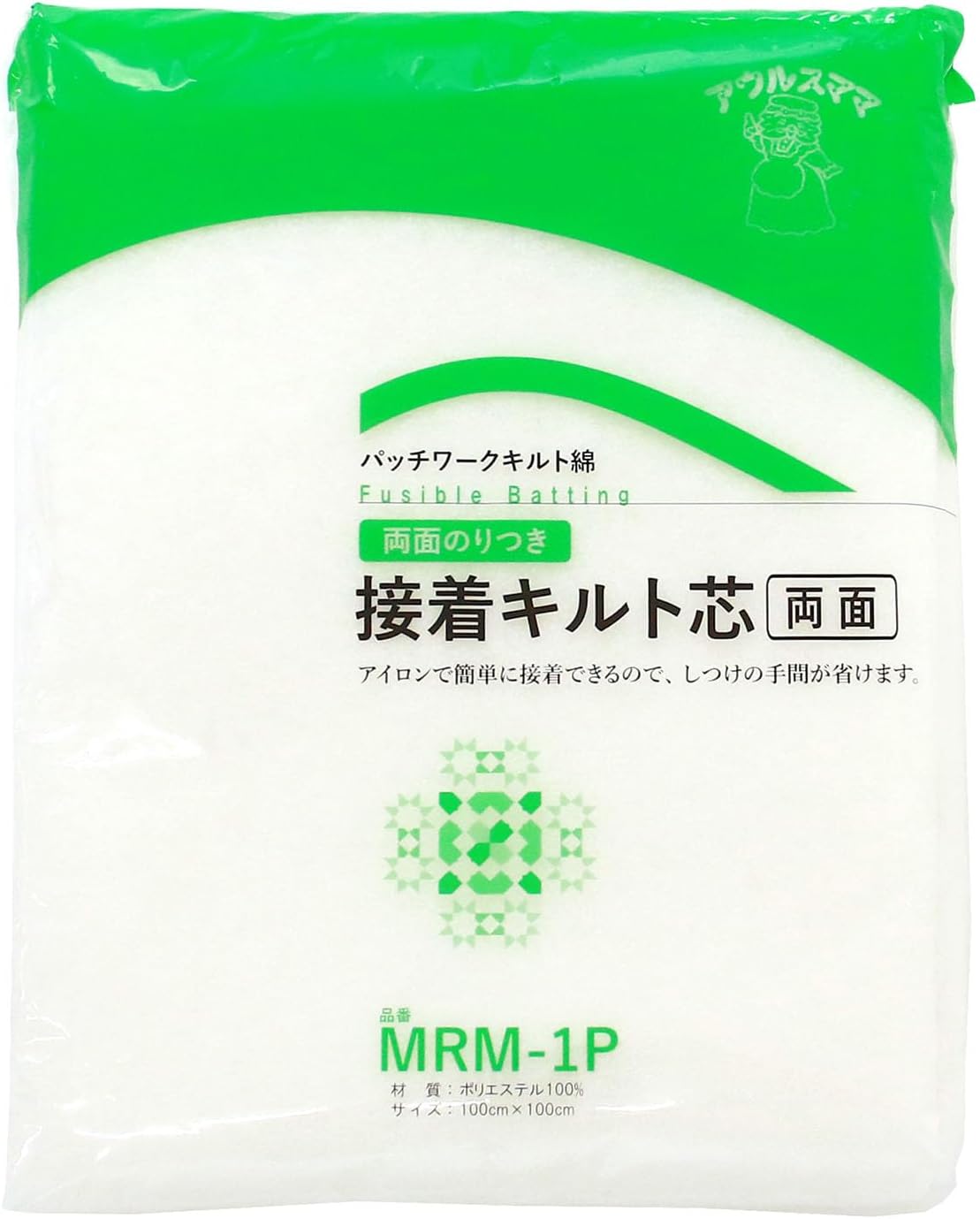 Detalle de オルヌマン アウルスママ MRM-1P 両面キルト接着芯 100cm×100cm 白・厚さ約8mm