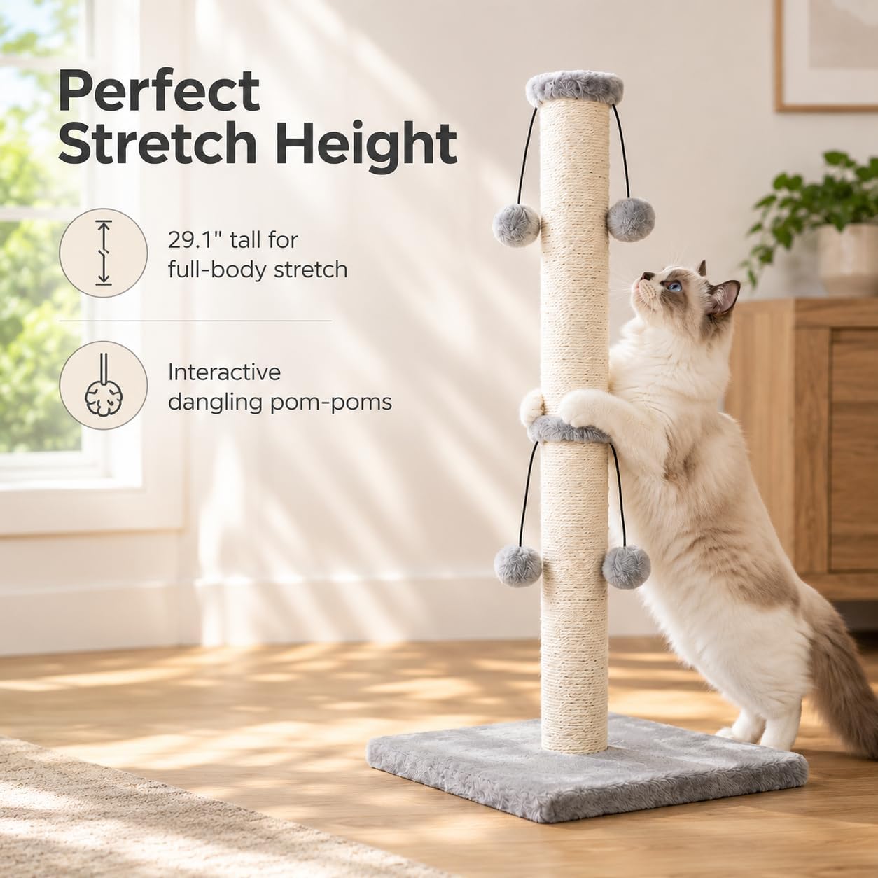 Detalle 2 de Dimaka 74cm tall cat scratching post