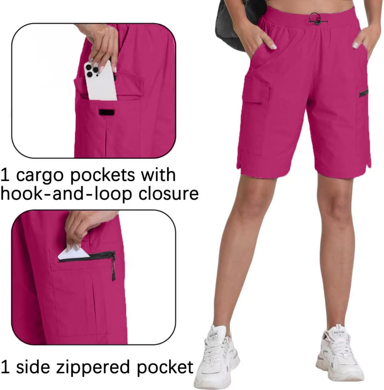 Detalle 2 de Zsenoxaxi Women's Hiking Cargo Shorts