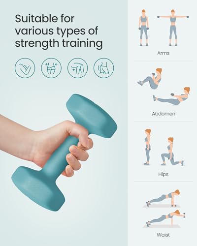 Detalle 2 de SONGMICS Hex Dumbbells Set with Stand – 1 kg, 2 kg and 3 kg (12 kg total) with Stand