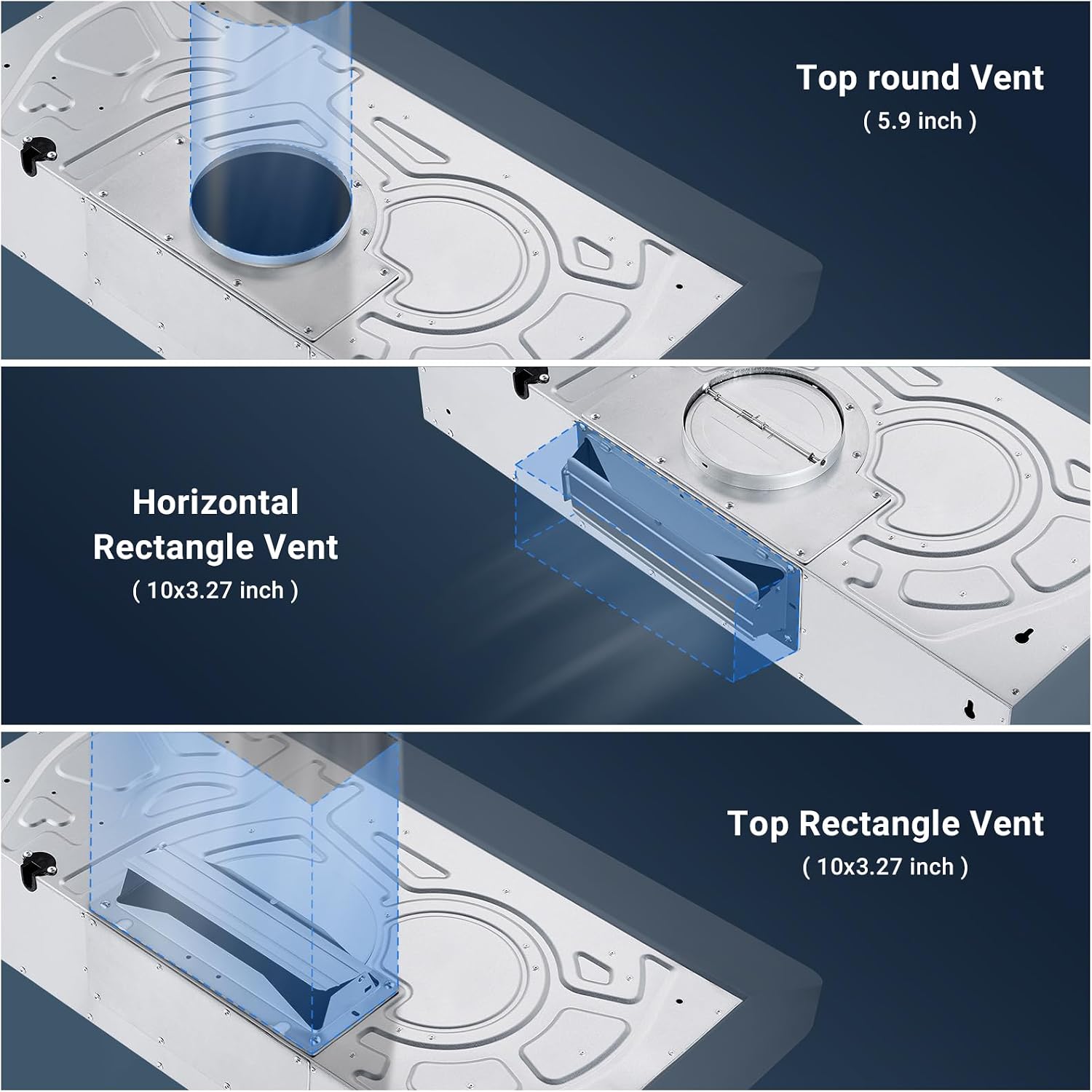 Thumbnail 6 de AMZCHEF UL-LF0176C1-ST 30-Inch Under-Cabinet Range Hood with Remote Control