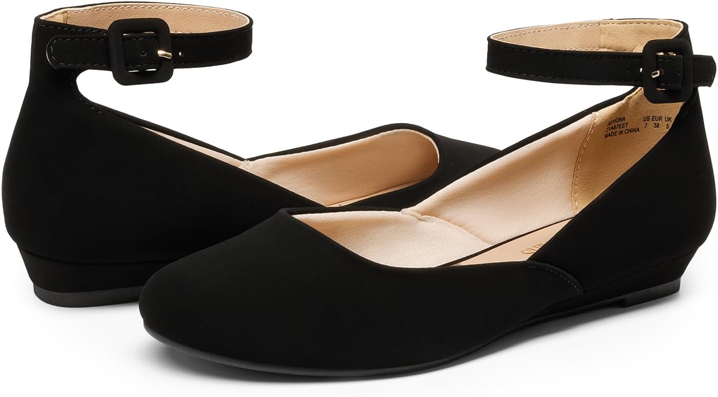 Thumbnail 4 de DREAM PAIRS Women's Dress Flats Low Wedge 1 Heel