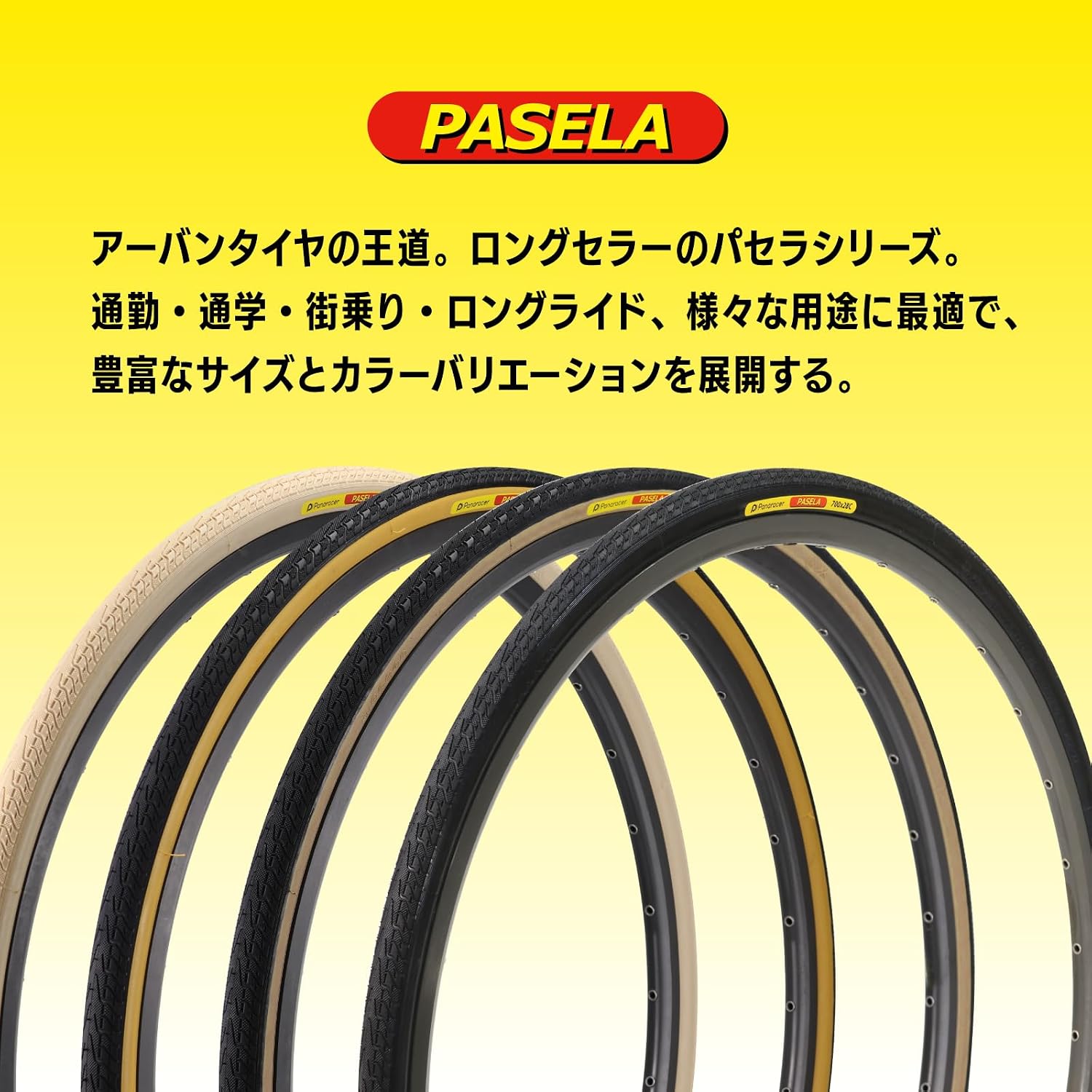 Detalle de パナレーサー パセラ クリンチャータイヤ 700×25C・28C・32Cほか、サイドゴム補強