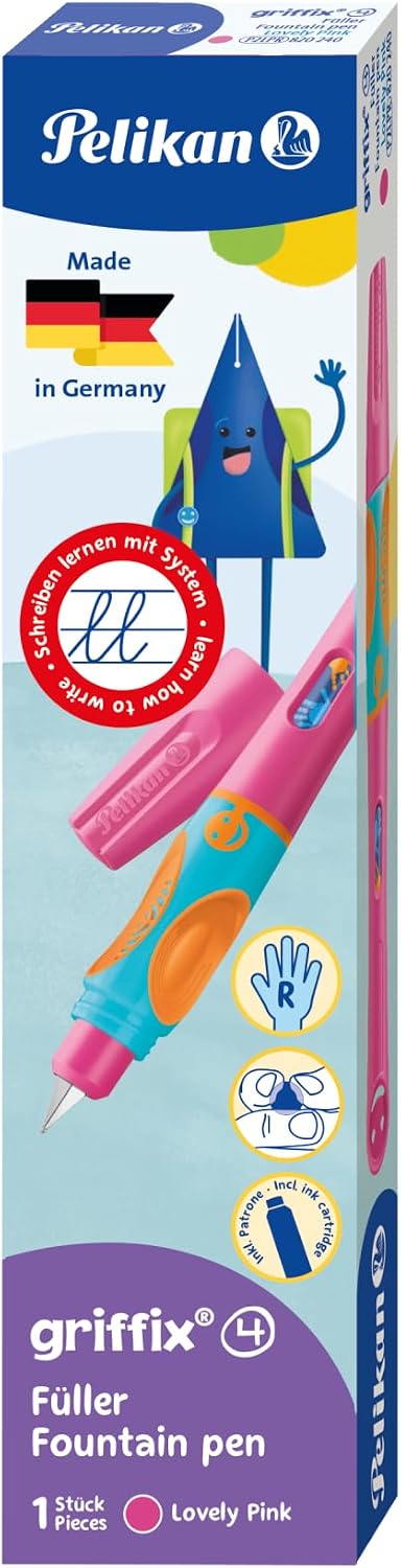 Thumbnail 6 de Pelikan griffix Füller Rechtshänder Lovely Pink – Ergonomischer Schreiblernfüller für Kinder