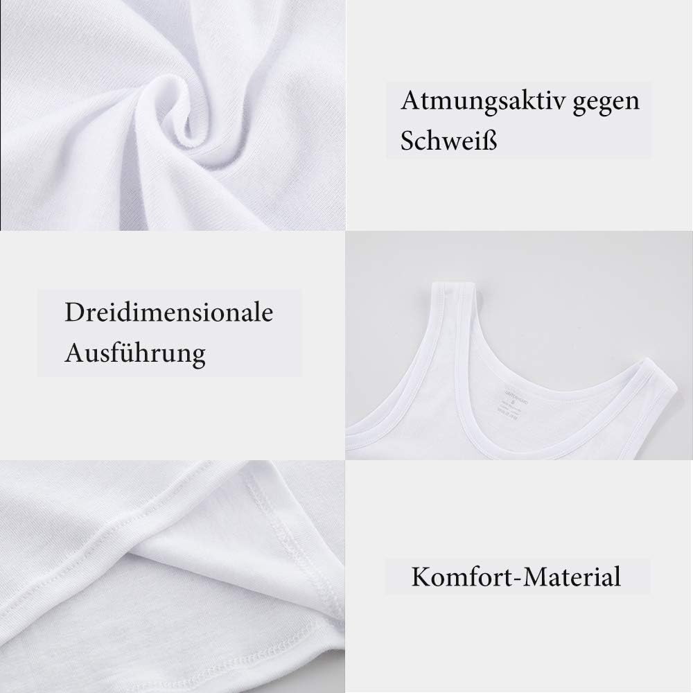Thumbnail 3 de NUOZA Unterhemden Herren Tank Top 3er/5er-Pack – 100% Baumwolle, schrumpft nicht, bleibt farbecht und blickdicht