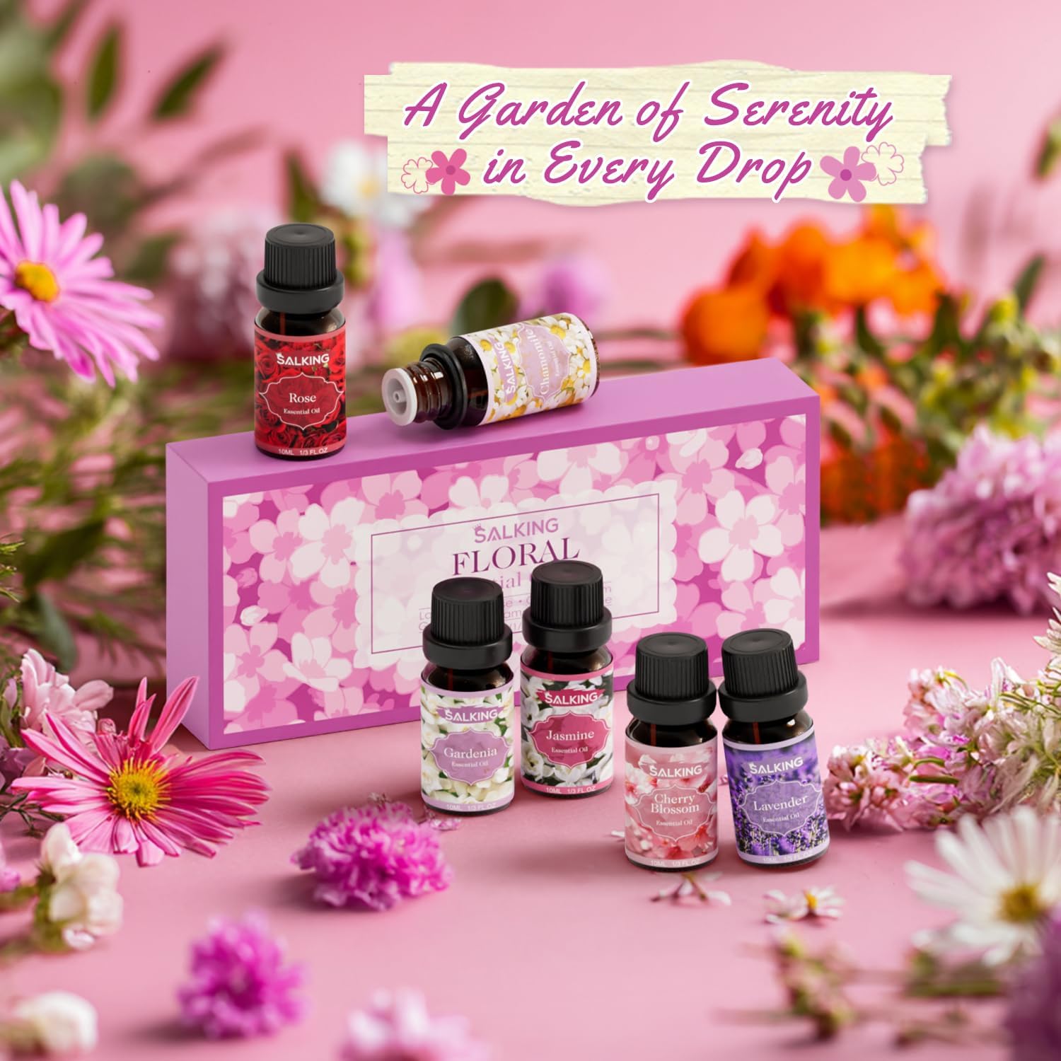 Thumbnail 5 de SALKING Floral Essential Oils Set: 6x10 ml Premium Pure & Natural Fragrance Oils